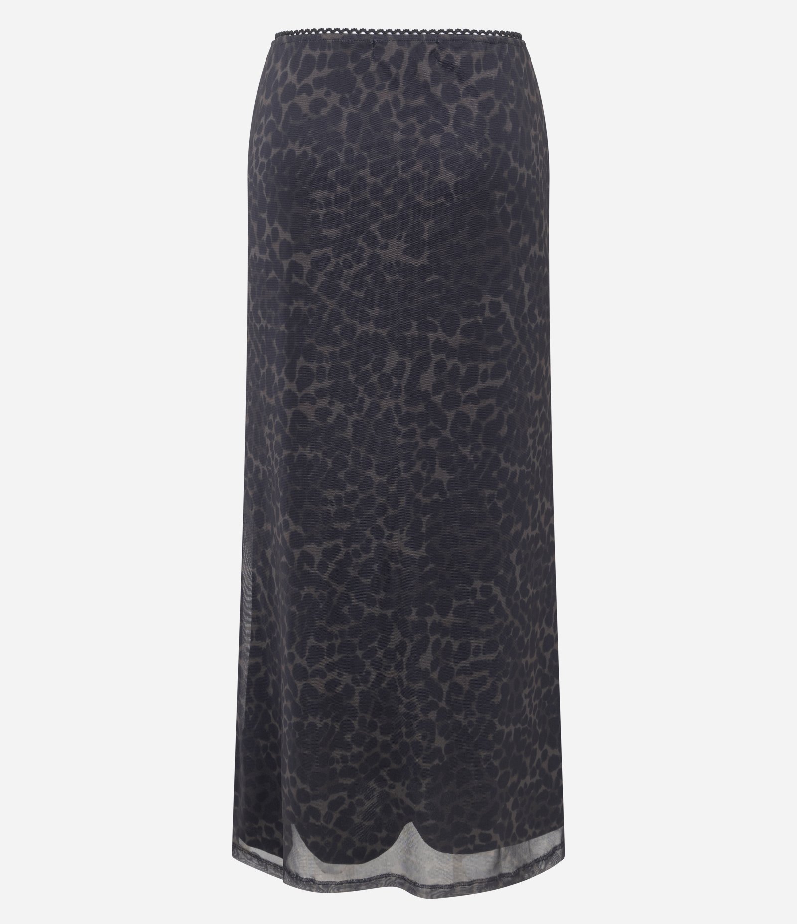Saia Longa em Tule com Estampa Oncinha Preto 3