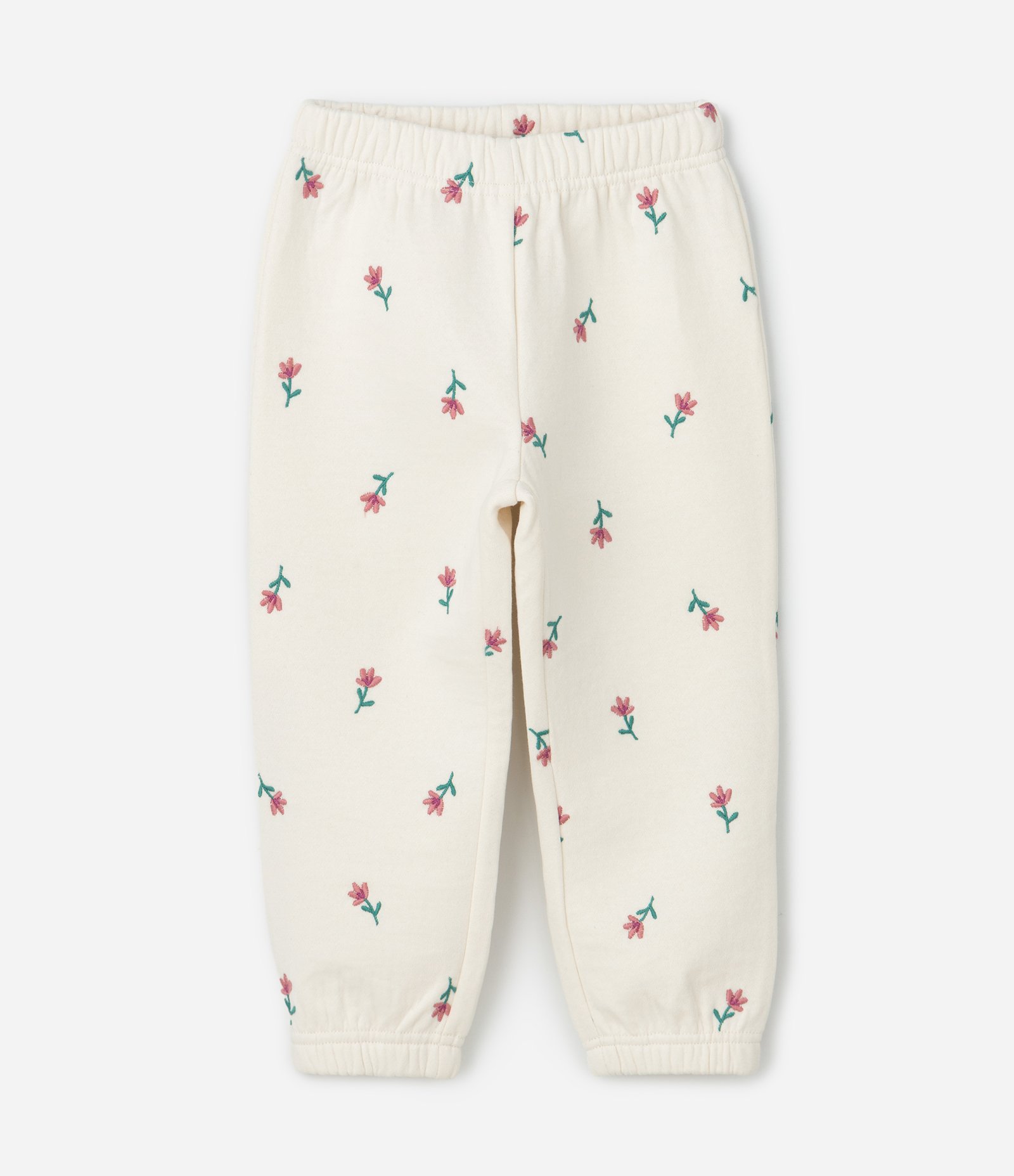 Conjunto Infantil em Moletom com Estampa Flores - 1 a 6 anos Off White 5