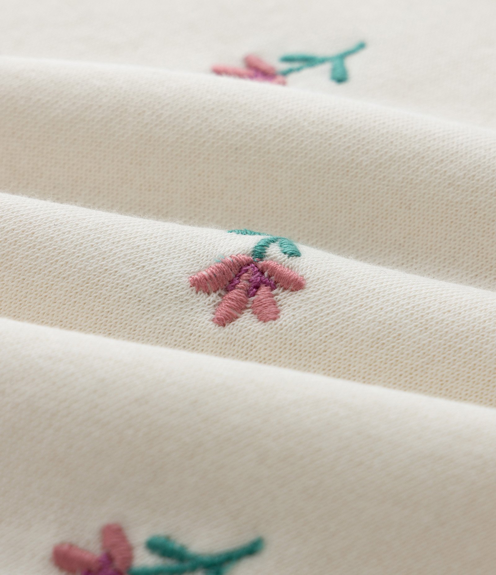 Conjunto Infantil em Moletom com Estampa Flores - 1 a 6 anos Off White 7