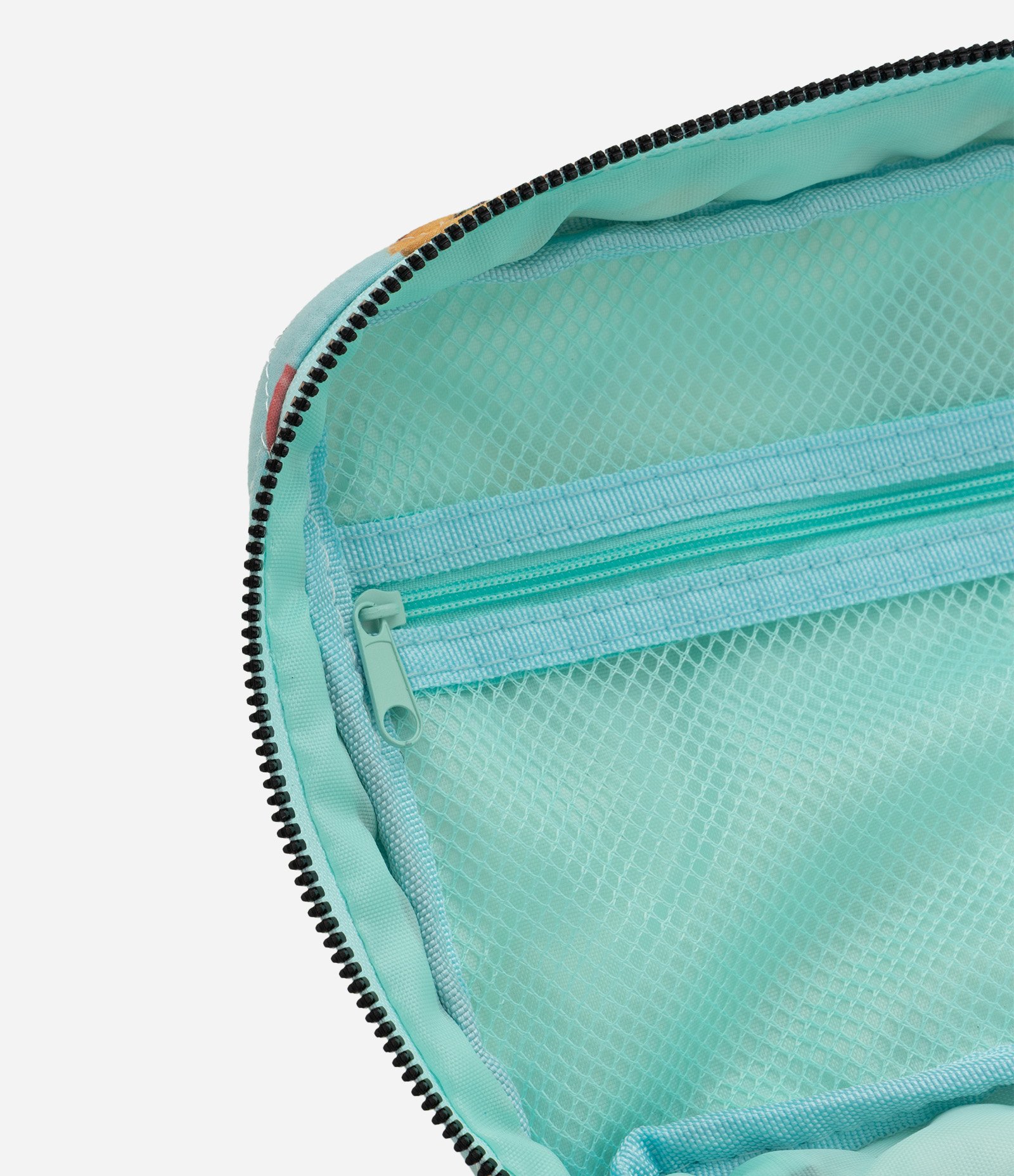 Necessaire Retangular Grande com Estampa de Gatos Verde 5