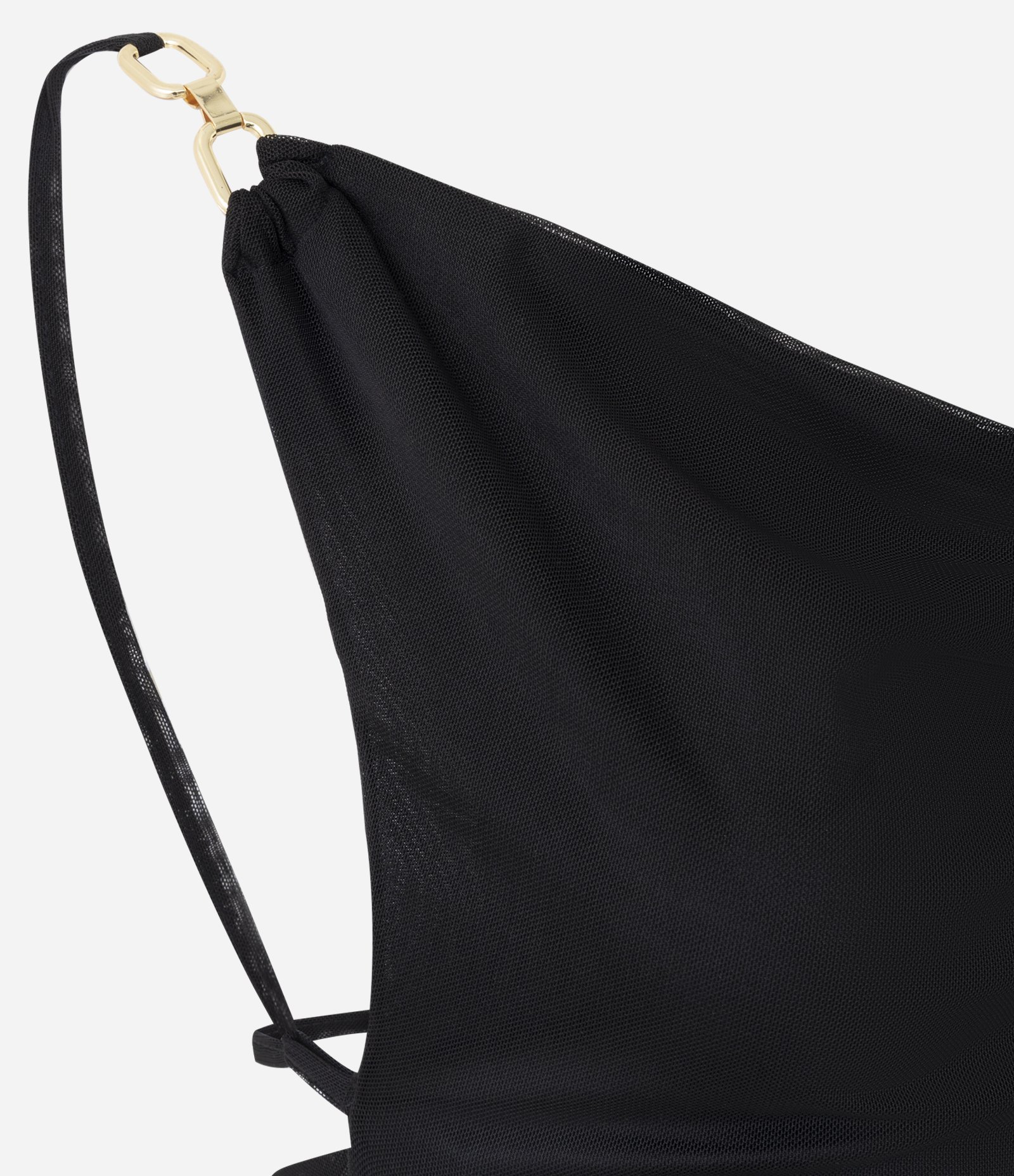 Vestido Curto com Alça Fina e Decote nas Costas Preto 2