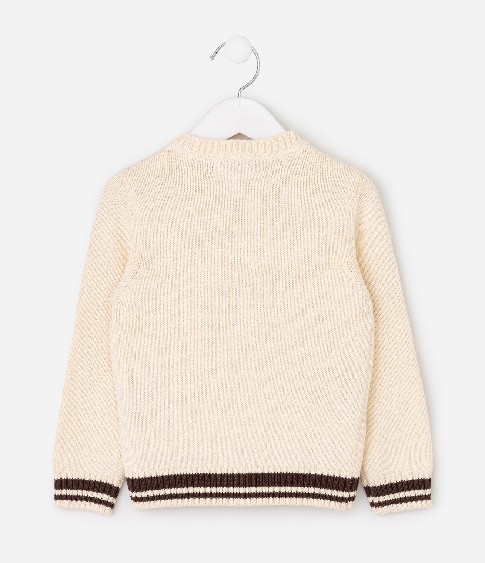 Suéter Infantil em Tricô com Mini Ícones Bordados – Tam 1 a 6 Anos Off White 3