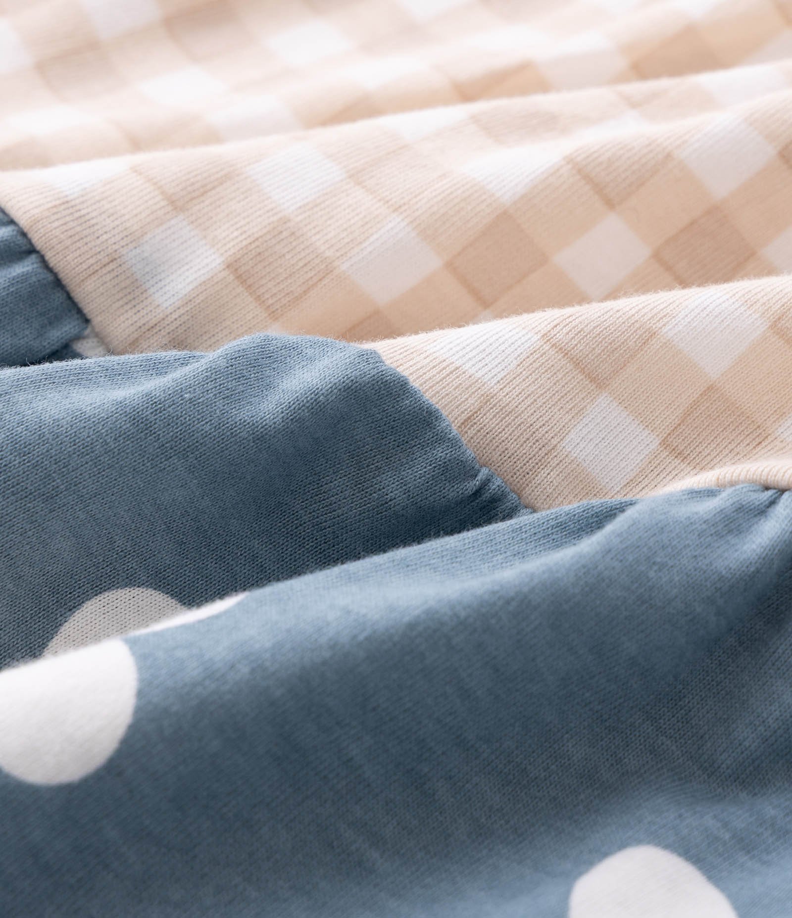Vestido Infantil com Mix de Estampa e Lacinho - Tam 0 a 18 Meses Azul 5