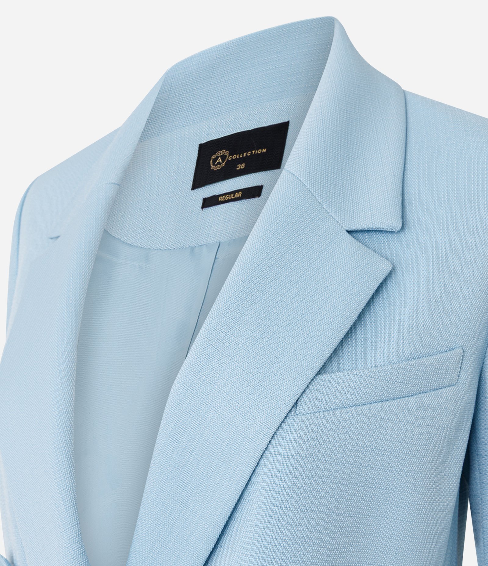 Blazer Transpassado com Botões Forrados Azul 7