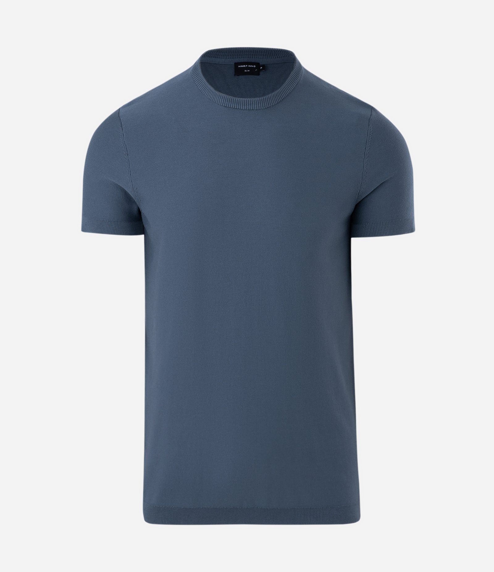 Camiseta Manga Curta Retilínea Slim Azul 4