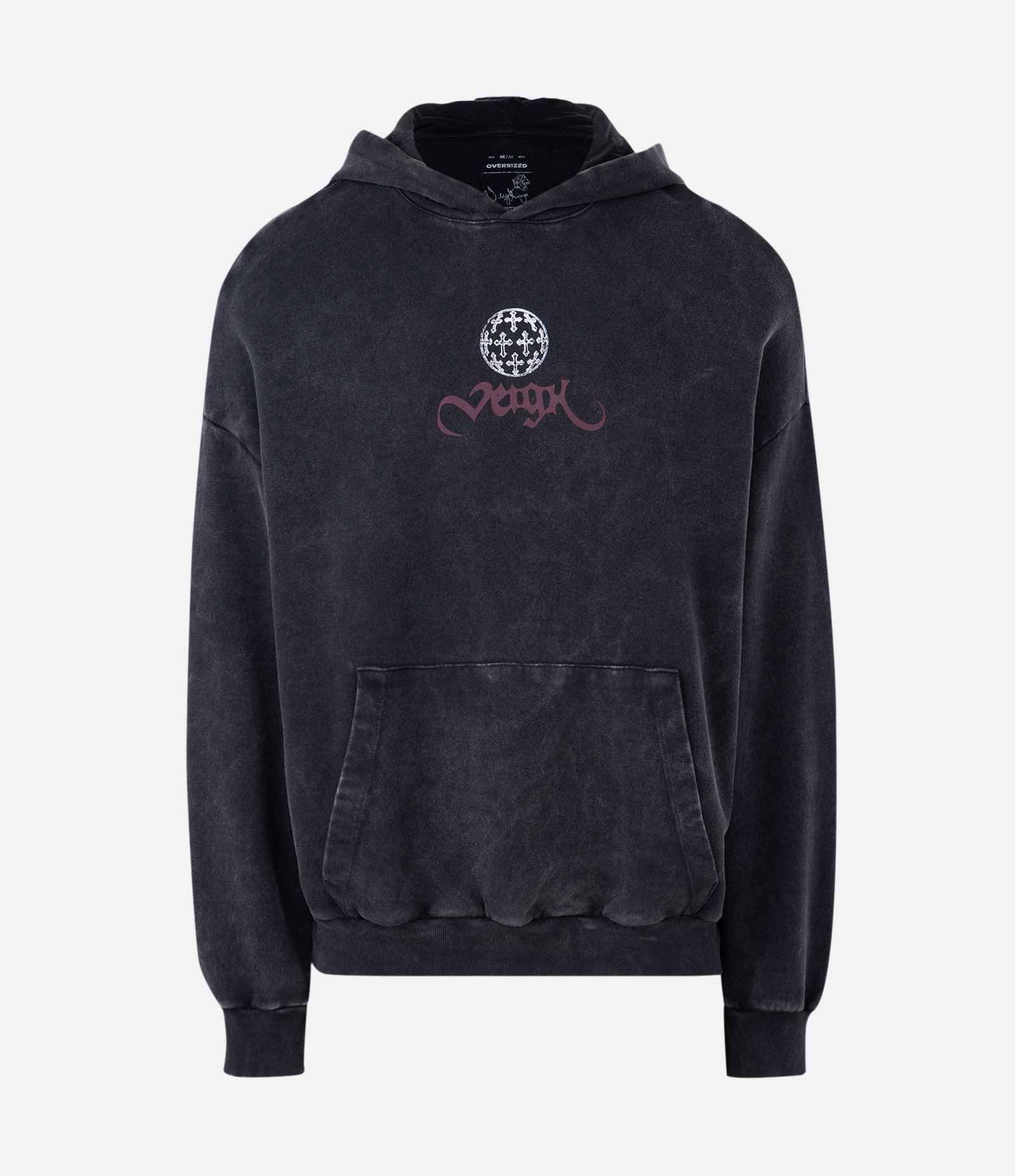 Moletom Boxy Canguru com Estampa Filho da Promessa Veigh Preto 8