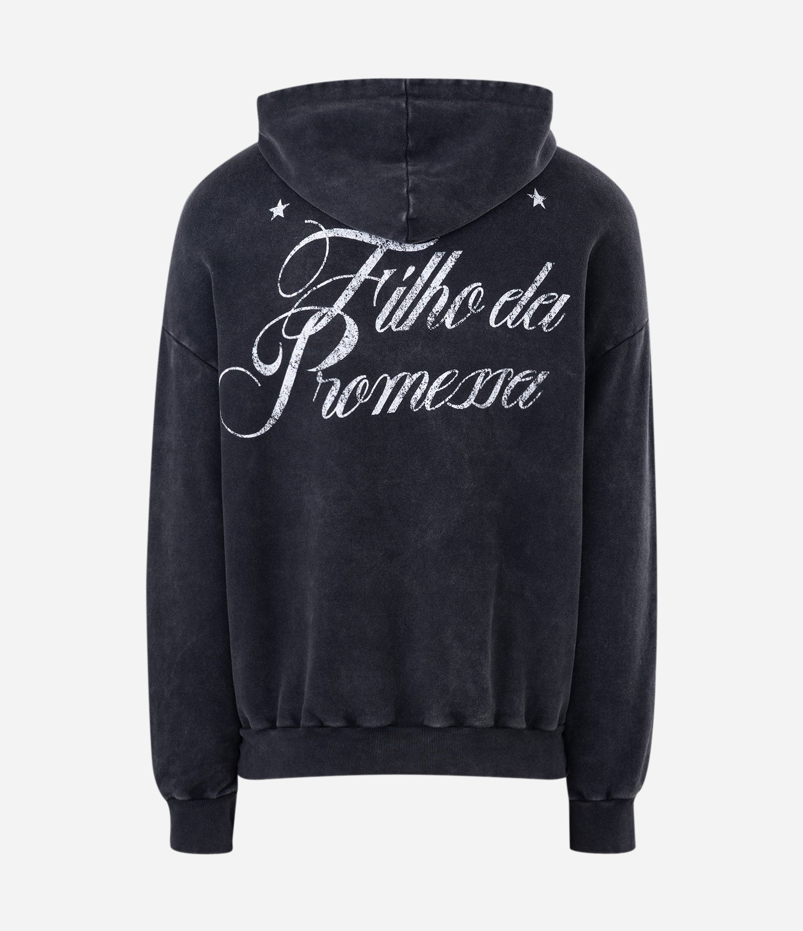 Moletom Boxy Canguru com Estampa Filho da Promessa Veigh Preto 9