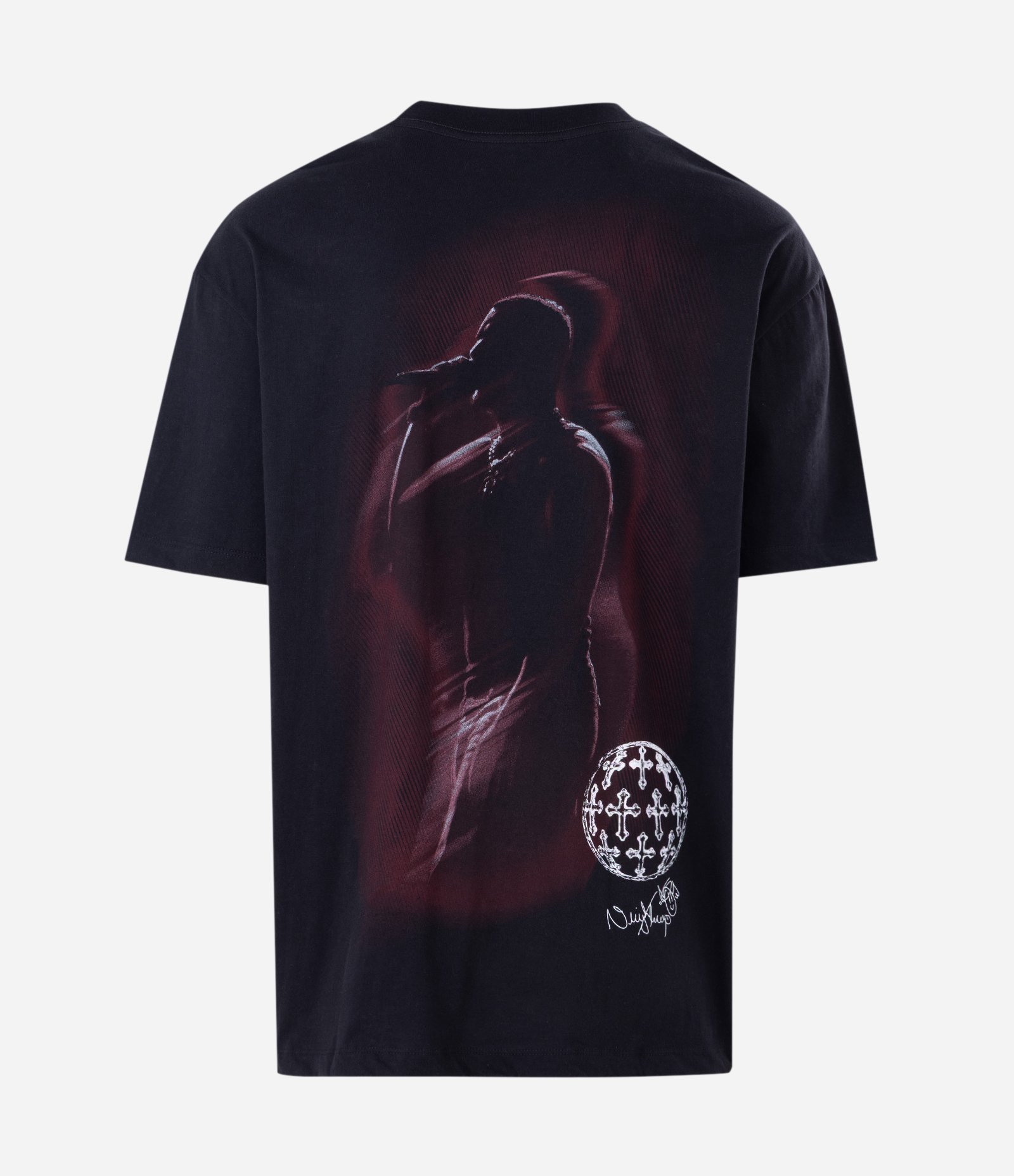 Camiseta Relaxed em Algodão com Estampa Veigh Preto 9