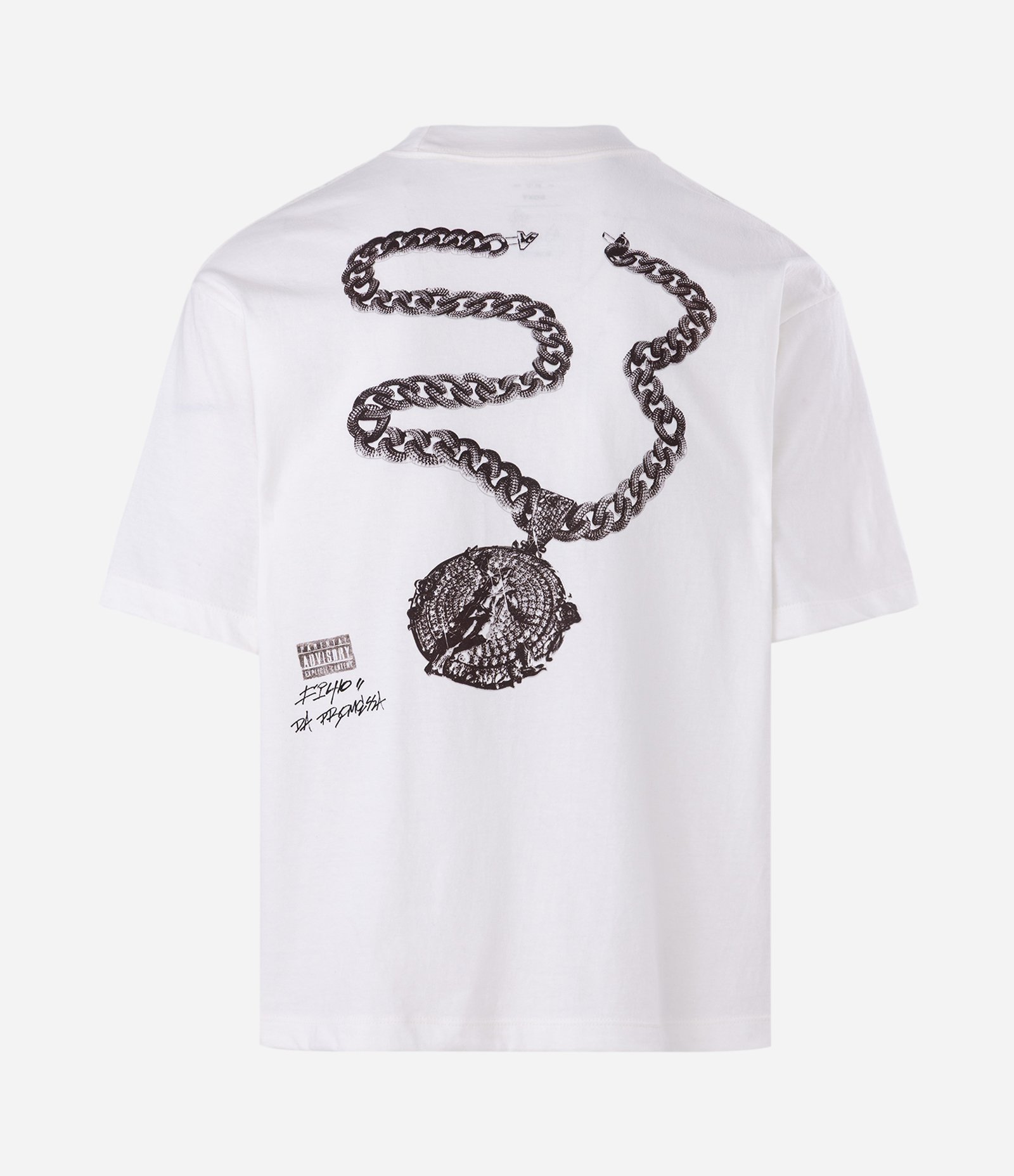 Camiseta Boxy em Algodão com Estampa Veigh e Medalhão Branco 9