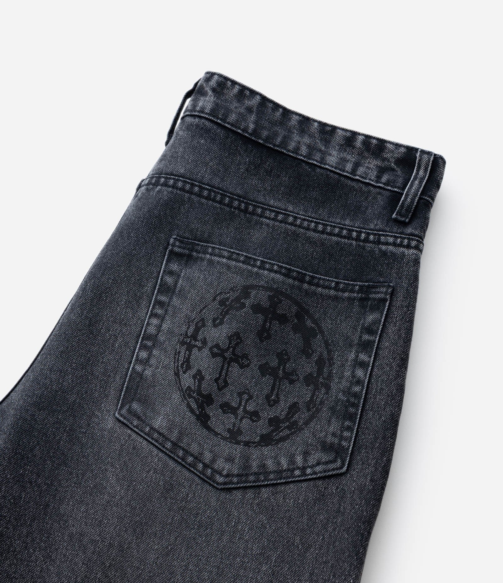 Calça Baggy Relaxed Jeans com Aplicação de Brilhos Veigh Preto 10