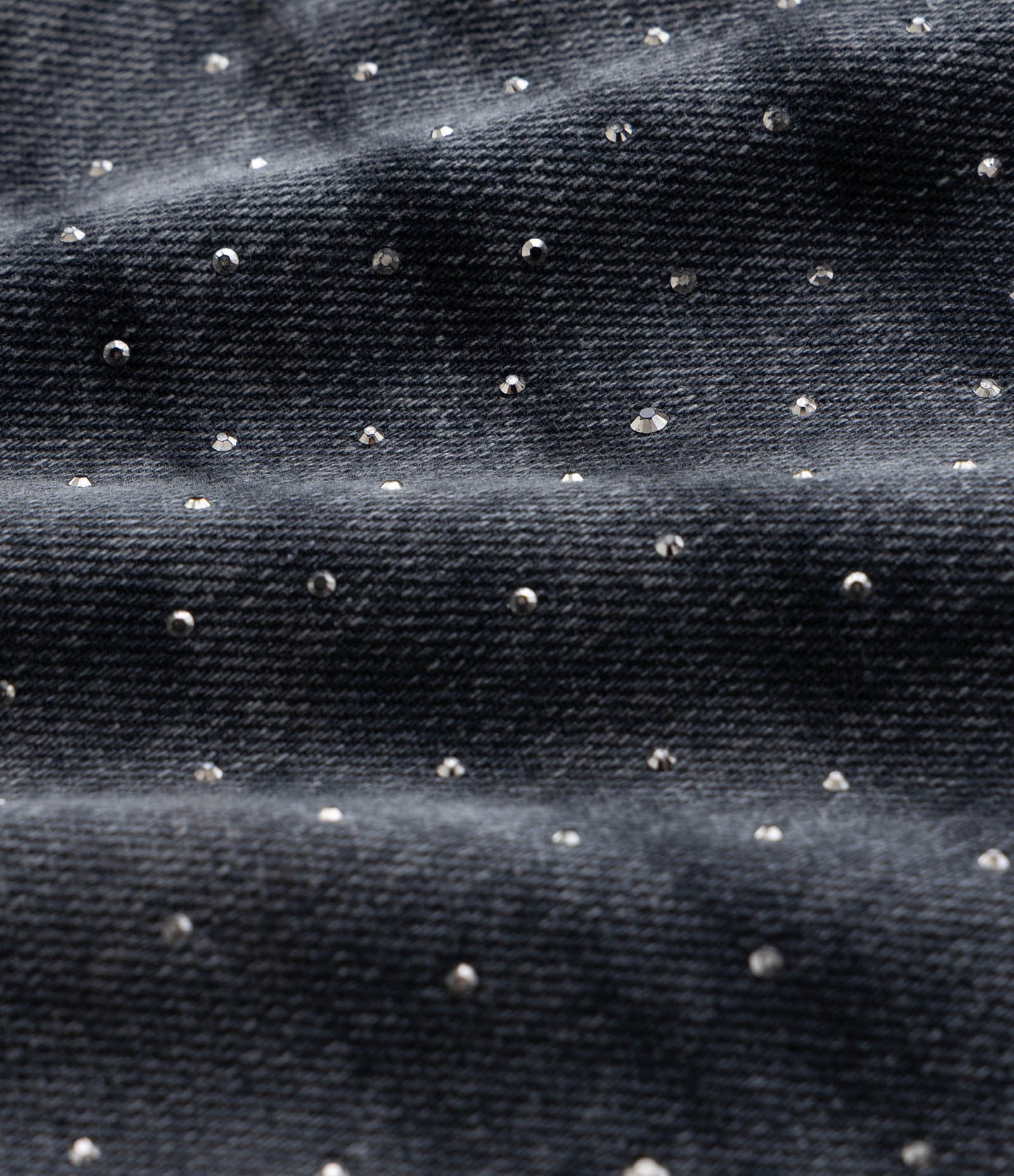 Calça Baggy Relaxed Jeans com Aplicação de Brilhos Veigh Preto 11