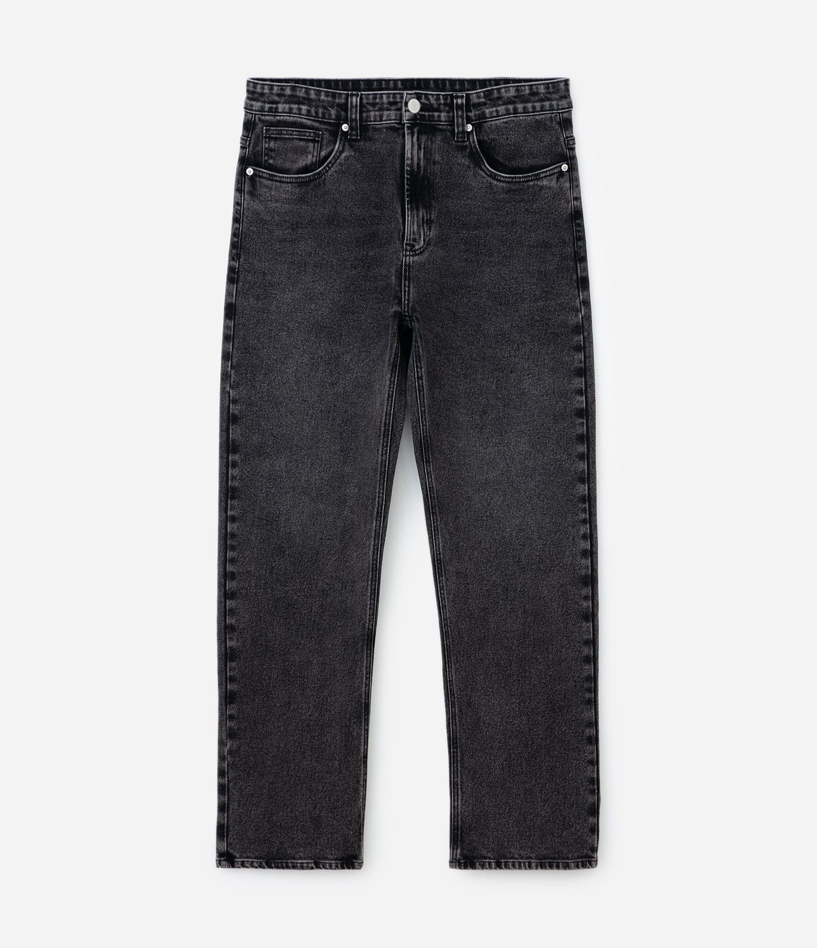 Calça em Jeans Reta Vintage Preto 1