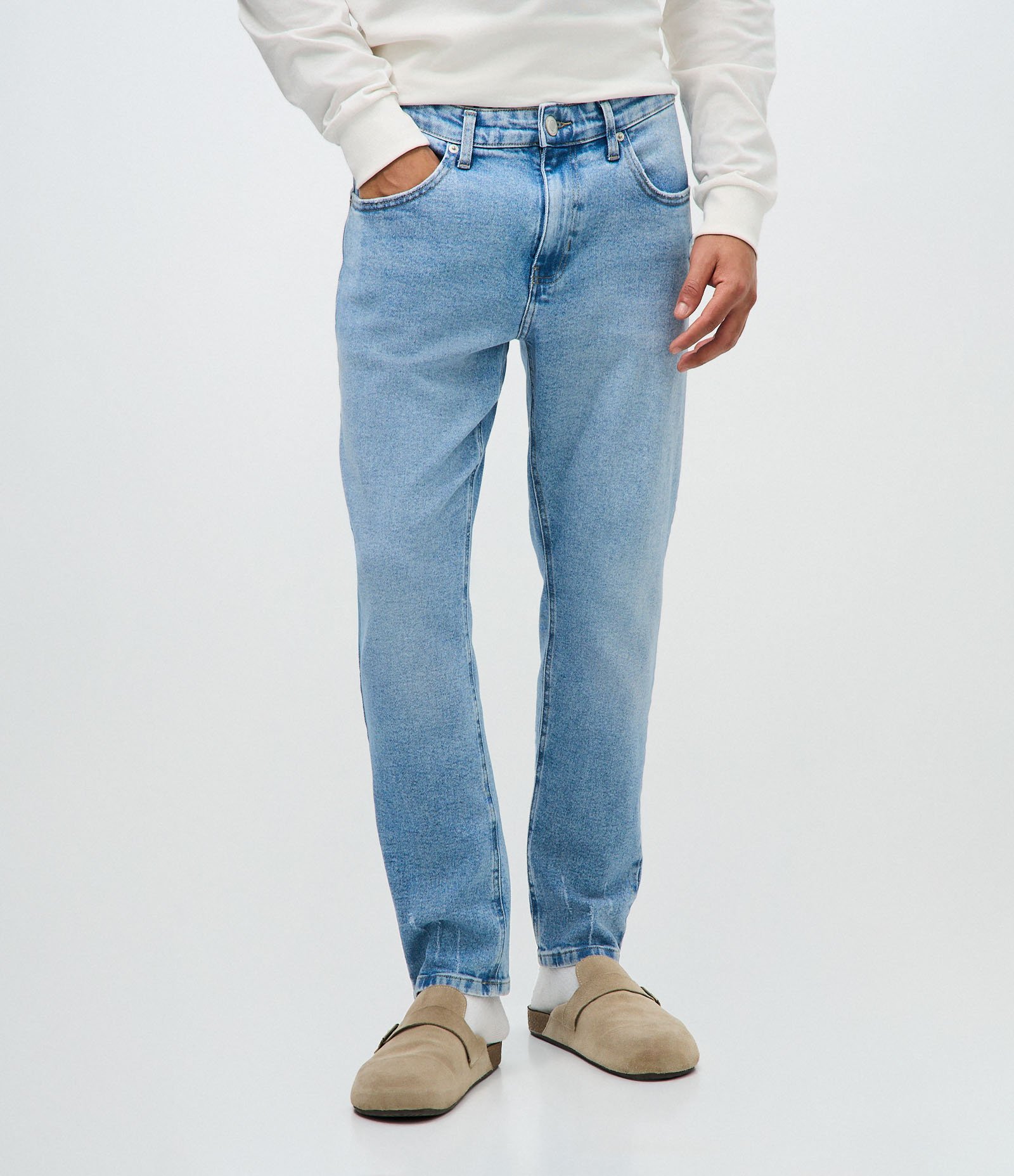 Calça Skinny Cropped em Jeans Azul 2