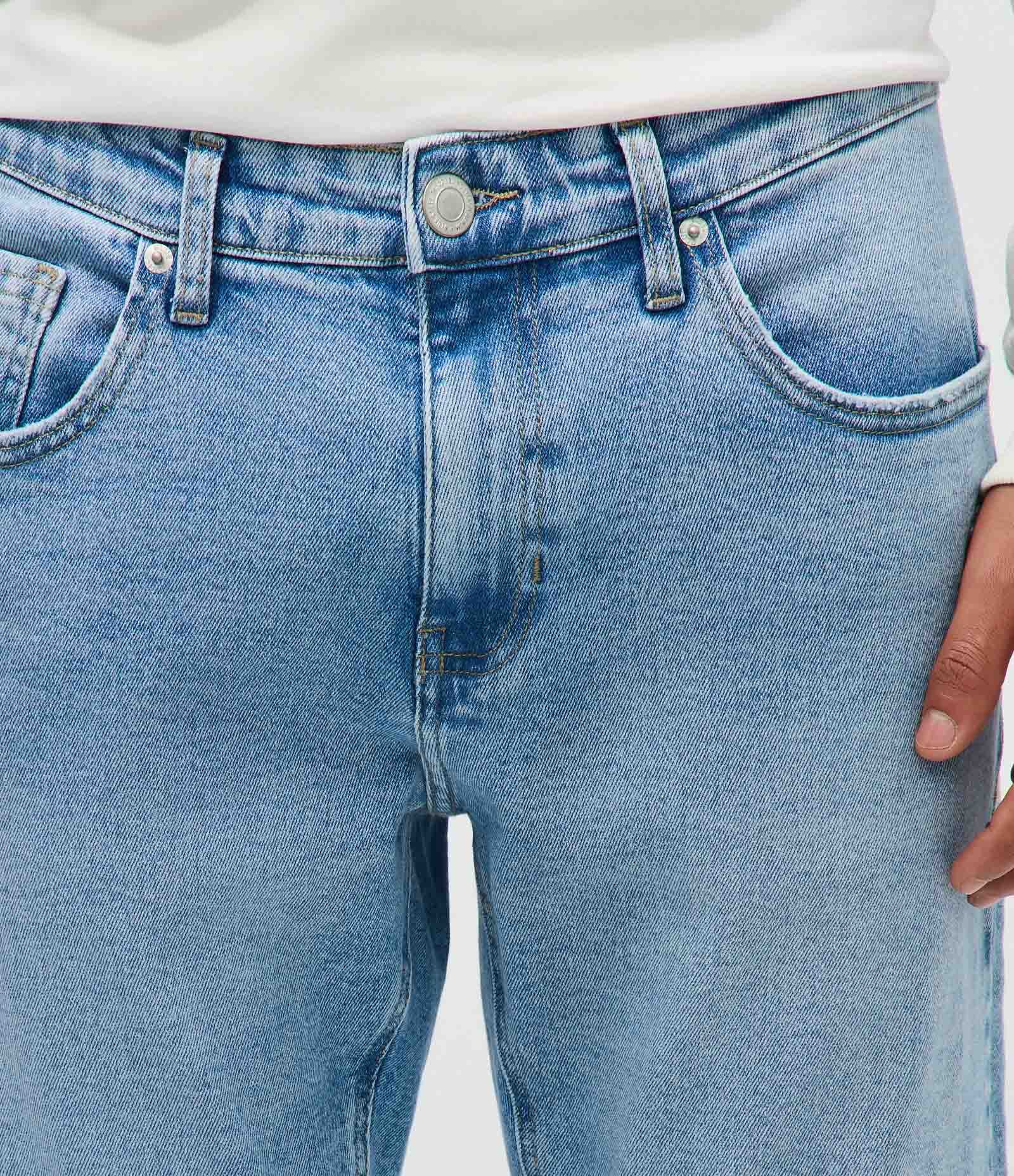 Calça Skinny Cropped em Jeans Azul 3