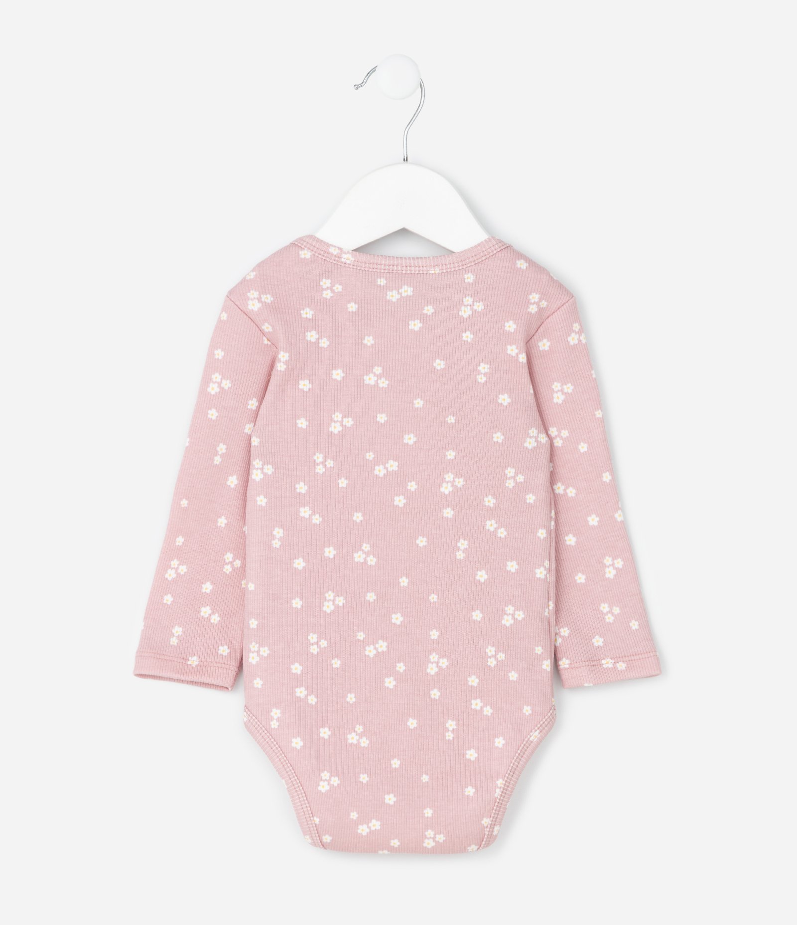 Body Infantil em Ribana com Estampa Floral Liberty – Tam 0 a 18 Meses Rosa 2