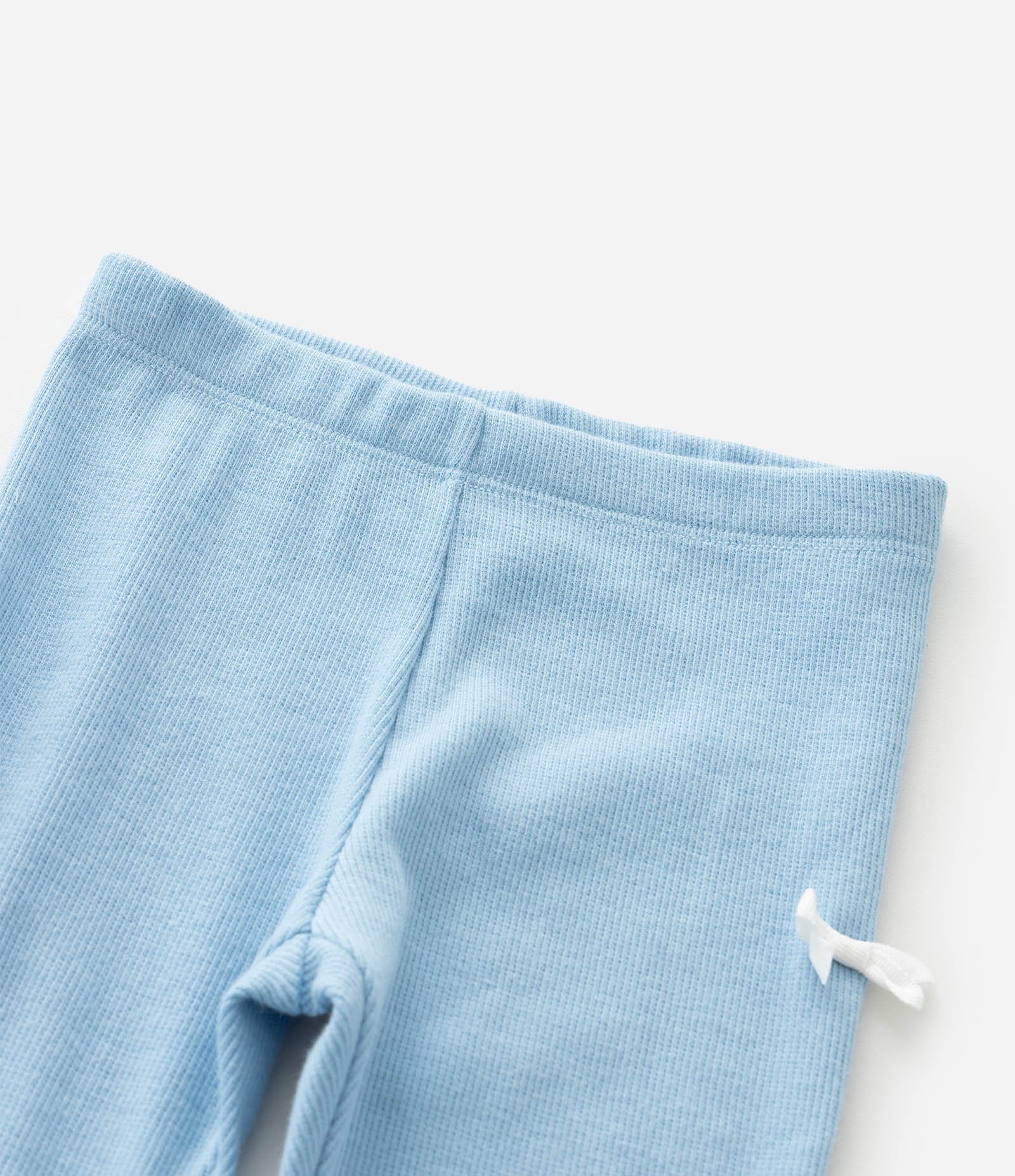 Calça Legging Infantil em Ribana com Lacinhos – Tam 0 a 18 Meses Azul Claro 7