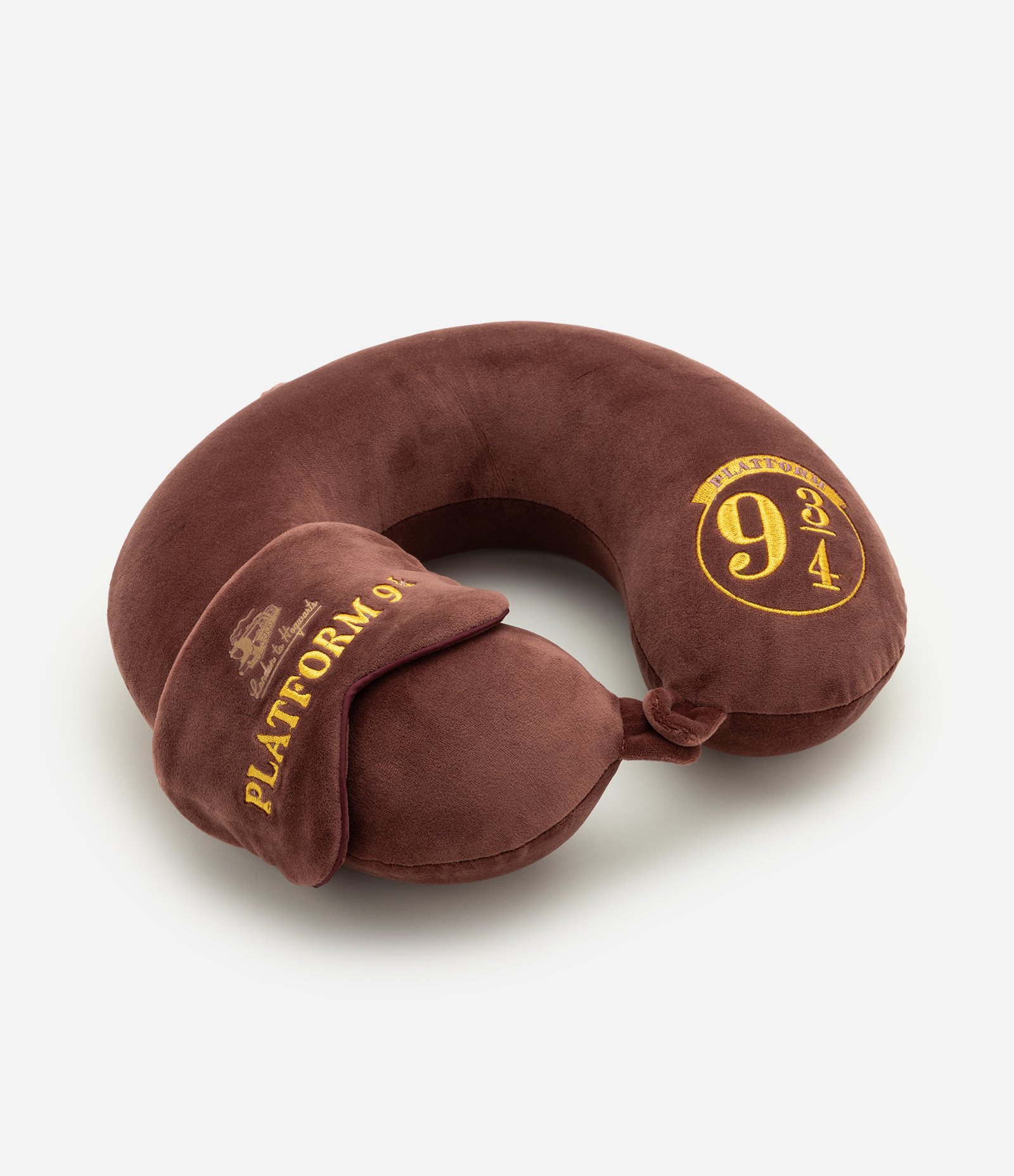 Travesseiro de Viagem com Máscara de Dormir Estampa Harry Potter Vermelho Escuro 2