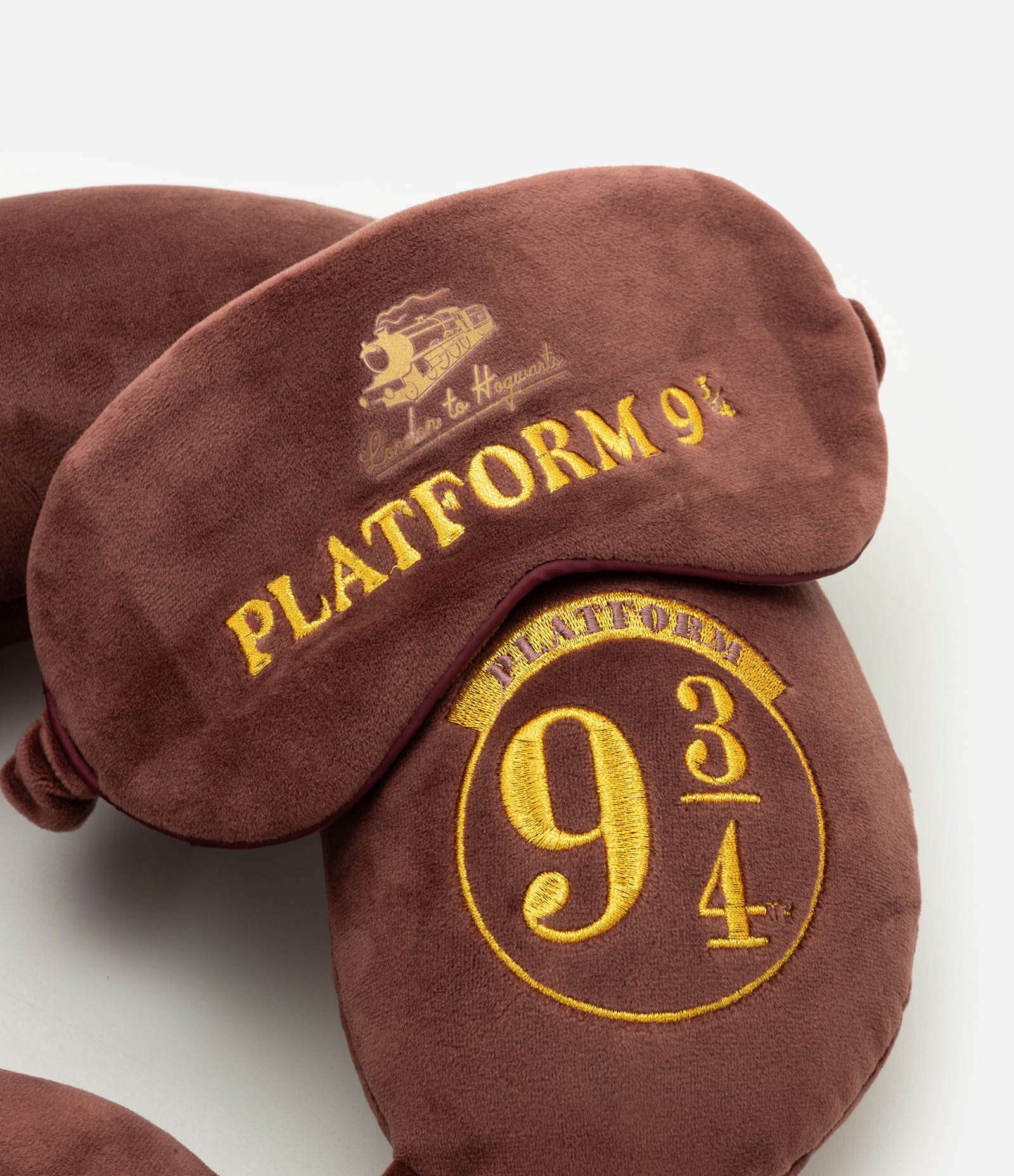 Travesseiro de Viagem com Máscara de Dormir Estampa Harry Potter Vermelho Escuro 4