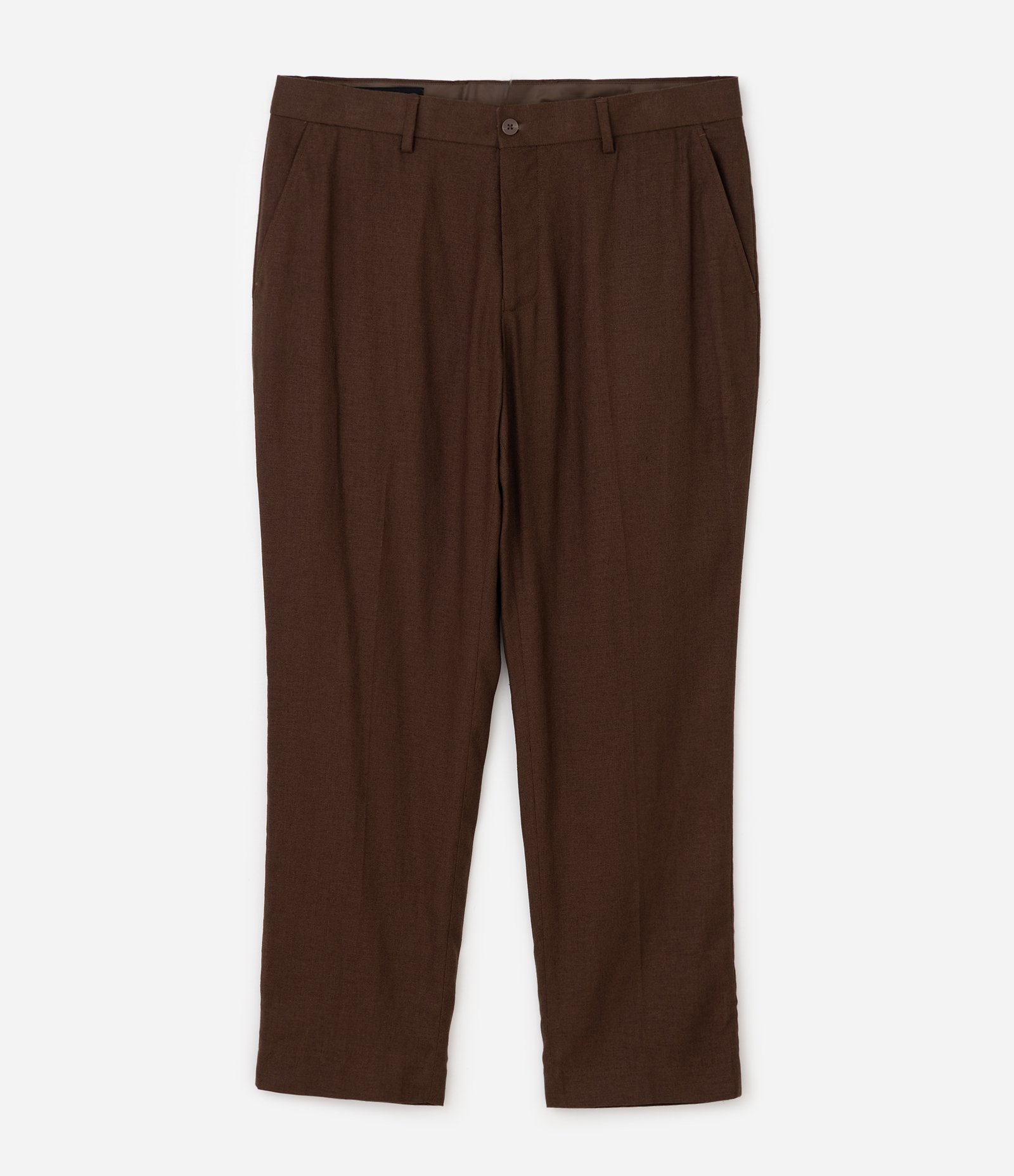 Calça Relaxed Alfaiatada em Viscolinho Marrom 4