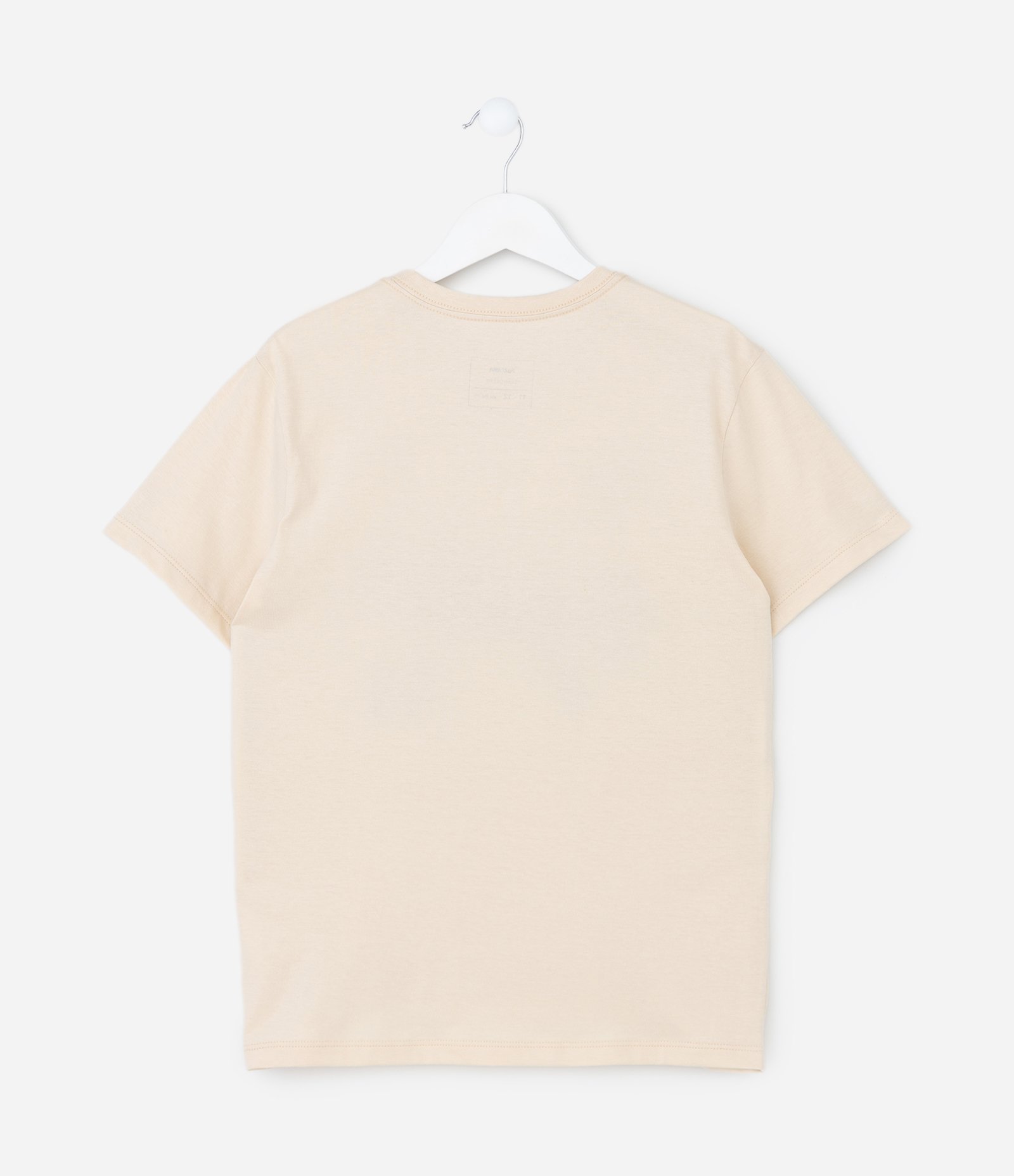 Camiseta Infantil com Estampa Lettering Esportivo Brooklyn – Tam 5 a 14 Anos Bege Claro 2