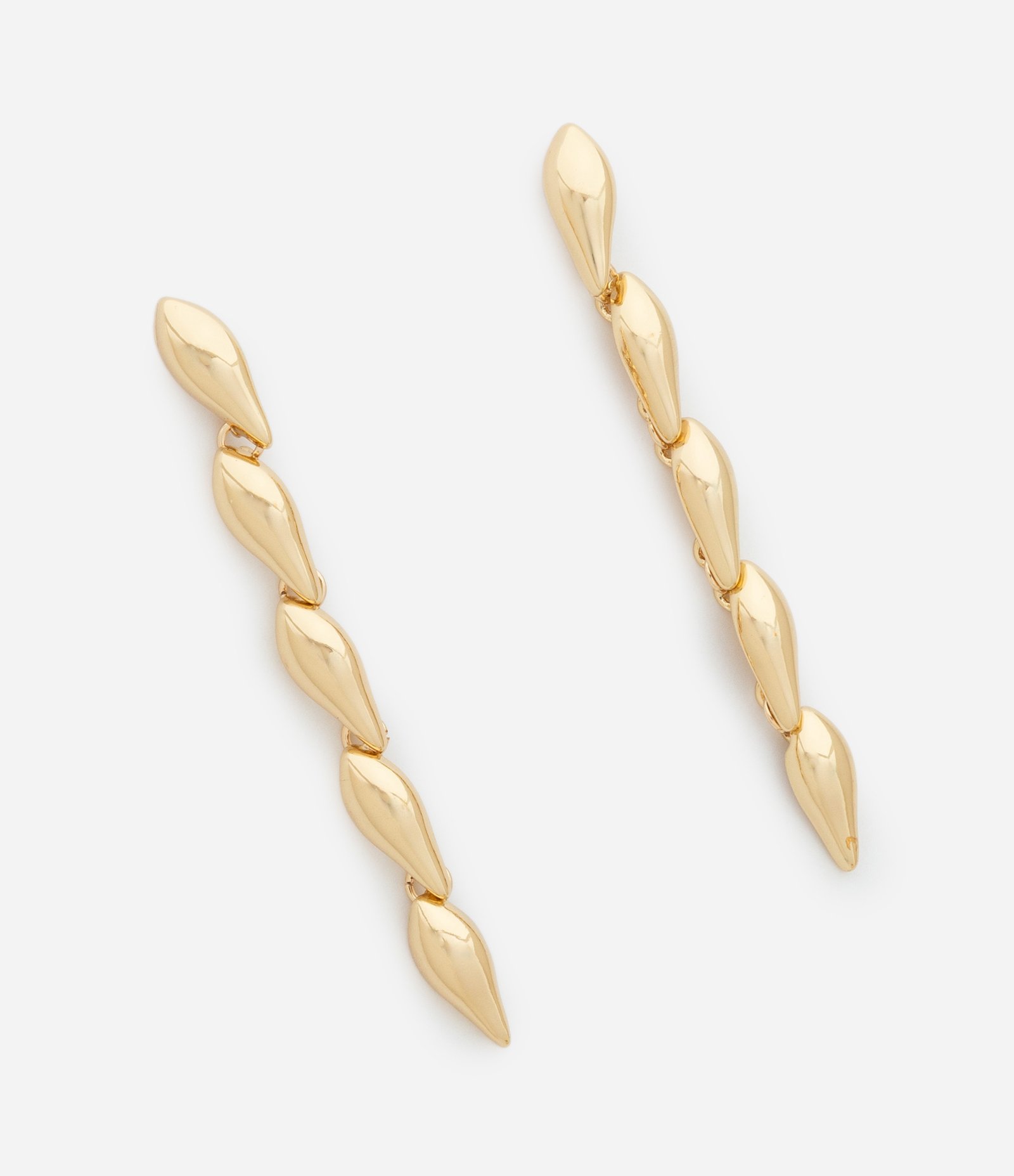 Brinco Alongado com Formato em Gotas Dourado 1