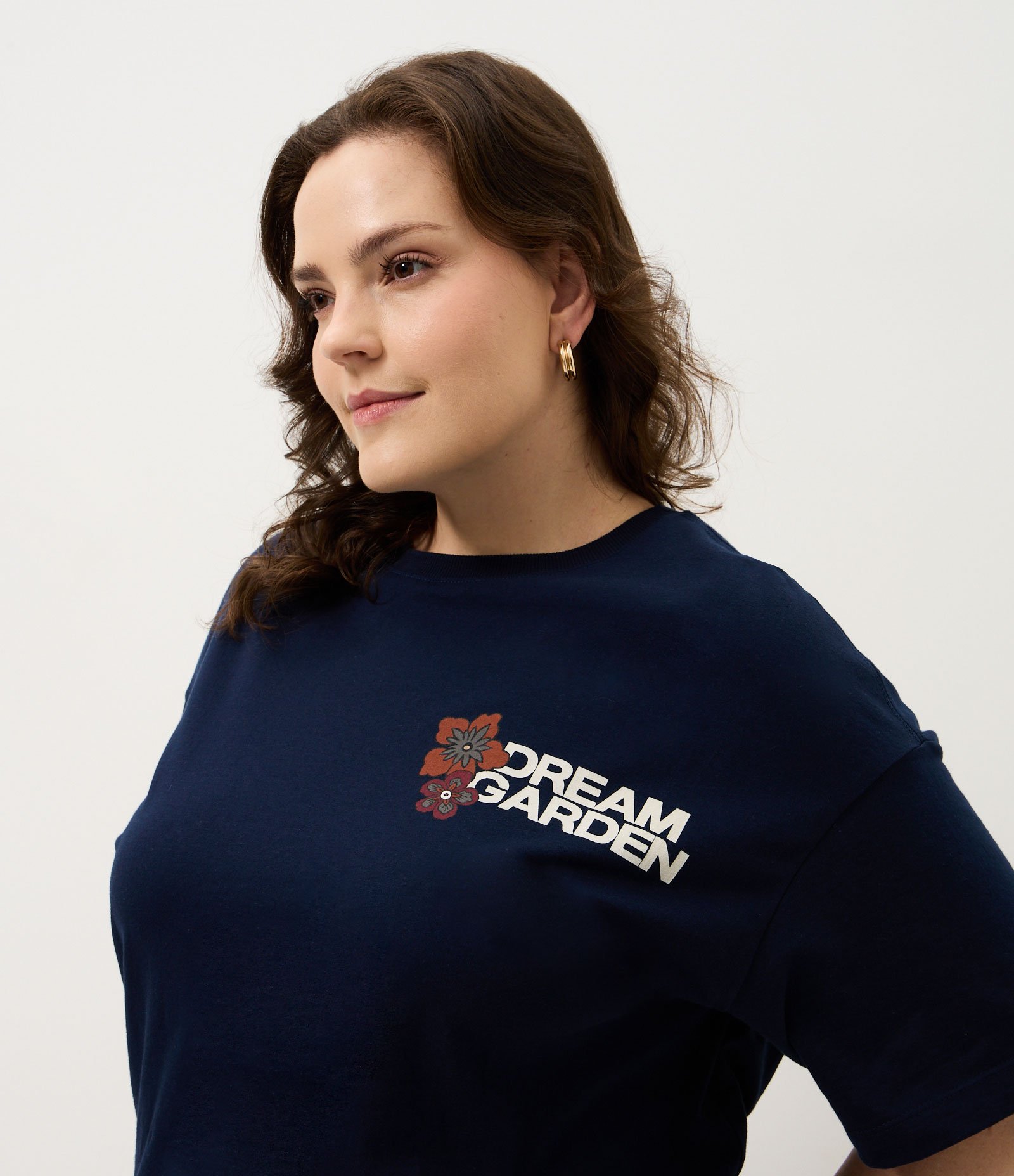 Camiseta Oversized Dream Garden Curve & Plus Size Azul 4