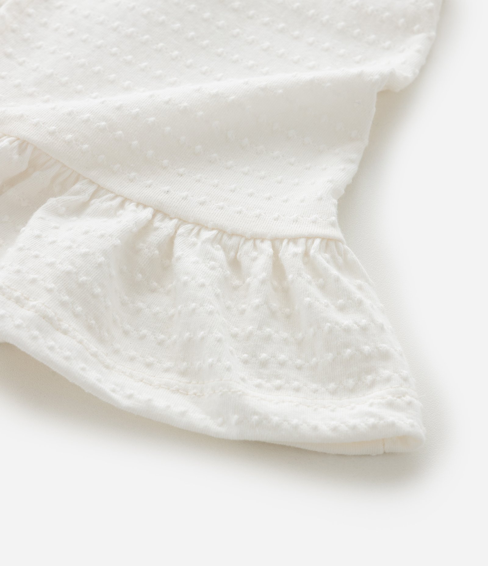 Blusa Infantil com Babados e Laços Aplicados – Tam 0 a 18 Meses Branco 4