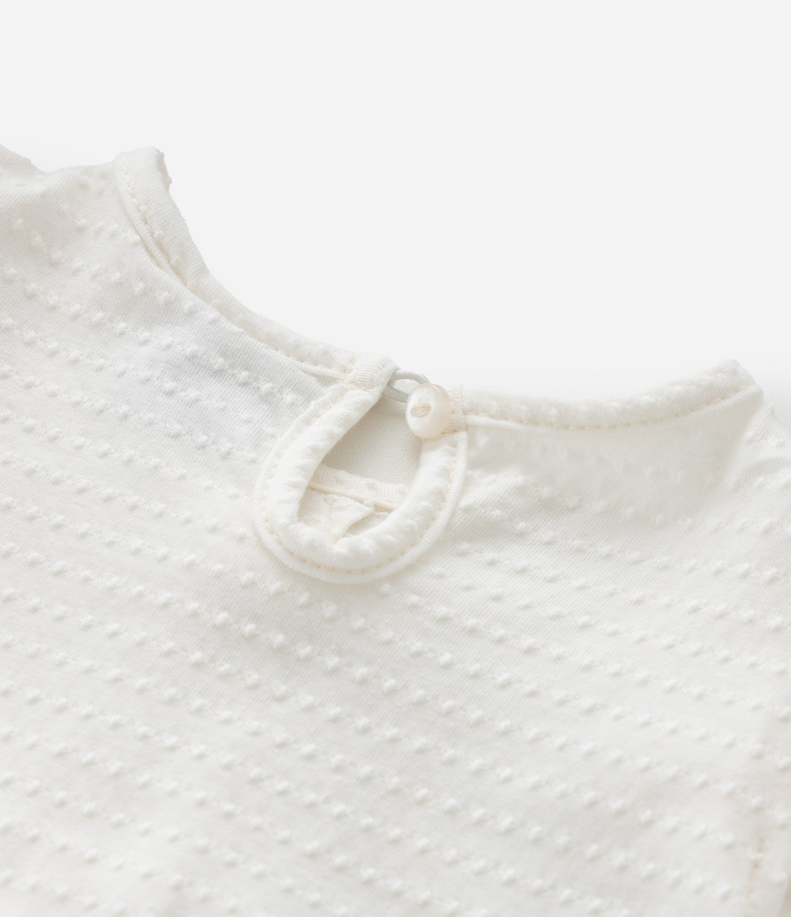 Blusa Infantil com Babados e Laços Aplicados – Tam 0 a 18 Meses Branco 5
