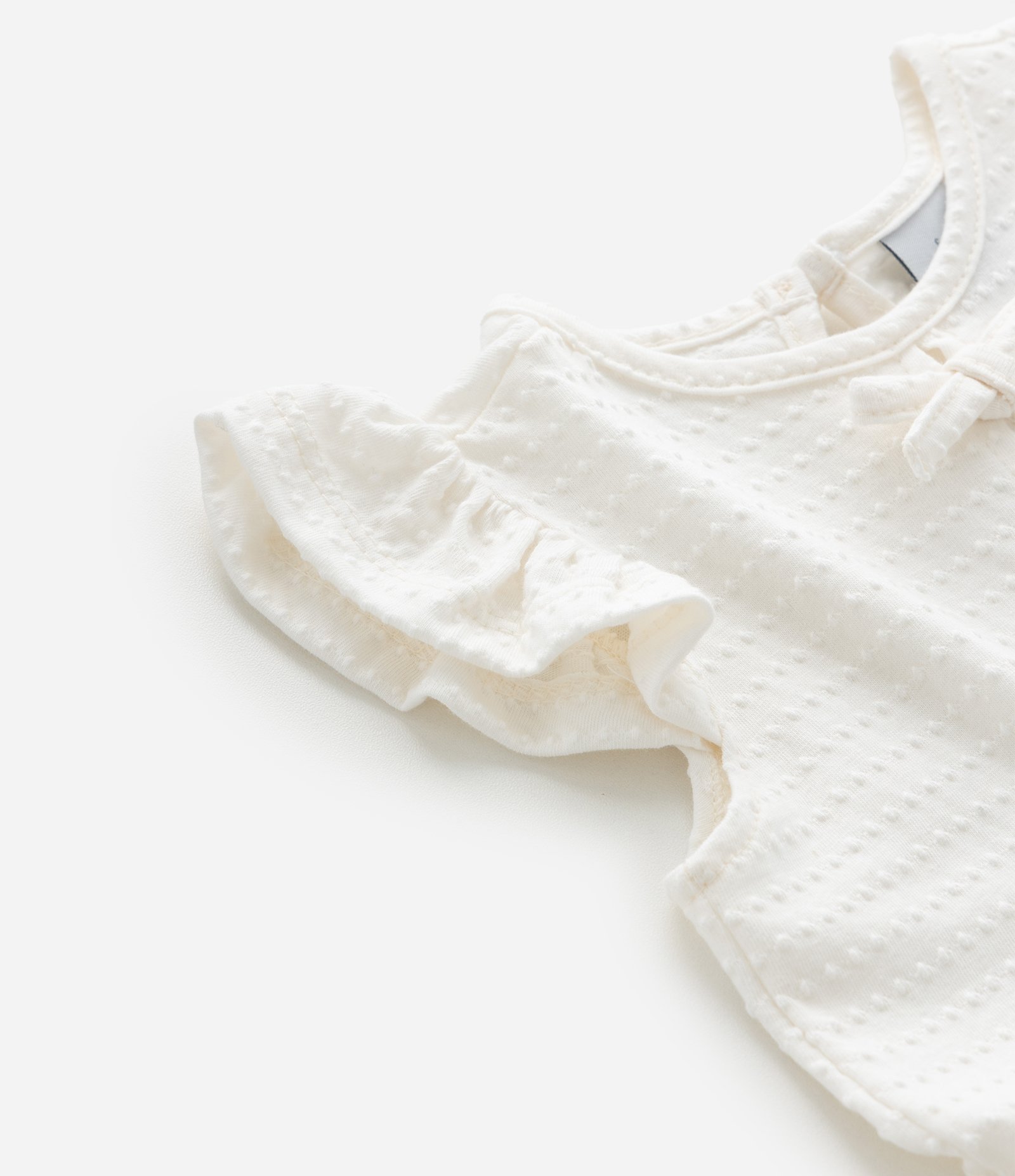 Blusa Infantil com Babados e Laços Aplicados – Tam 0 a 18 Meses Branco 6