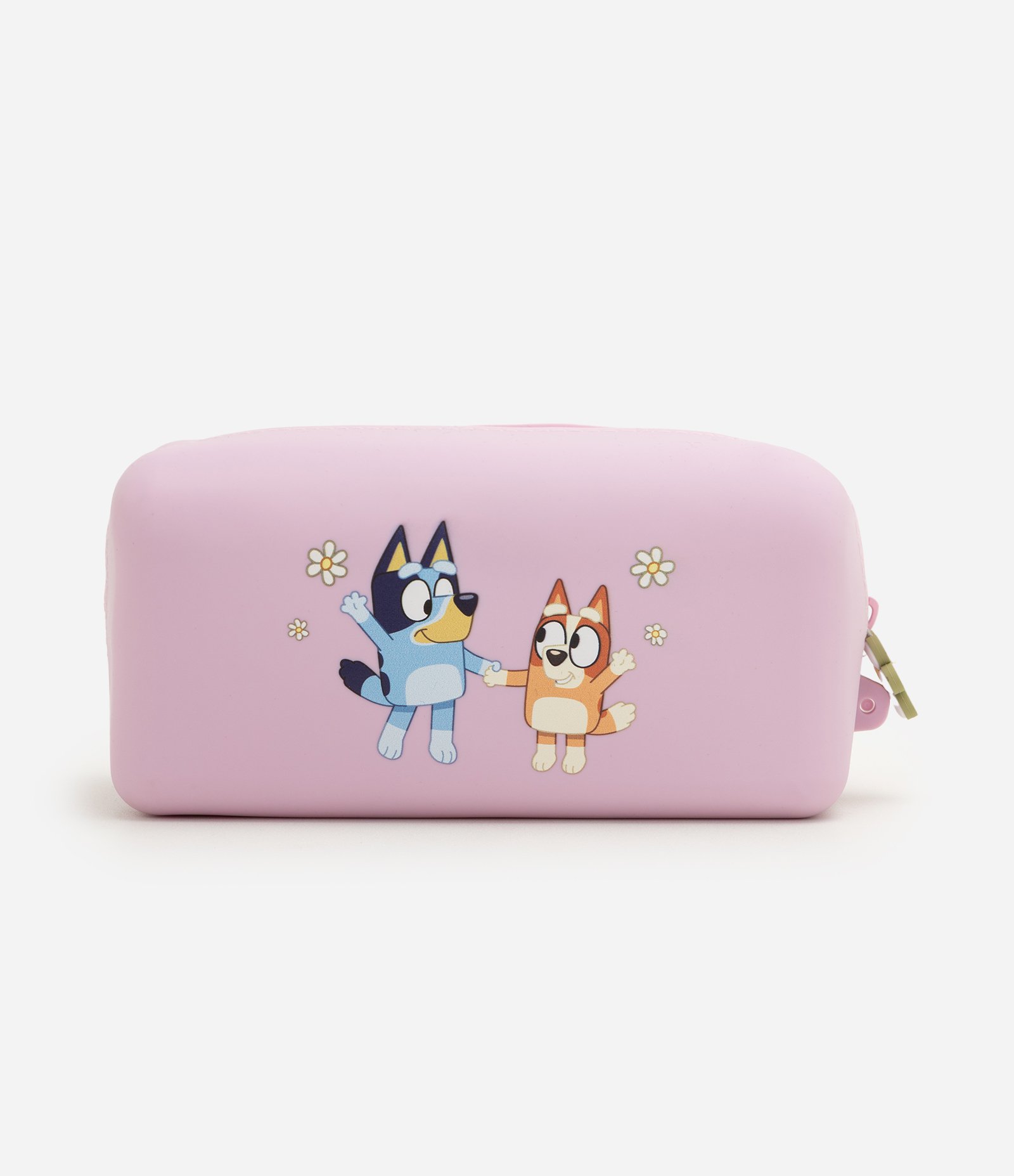 Necessaire Média em Silicone com Estampa Bluey Rosa 2