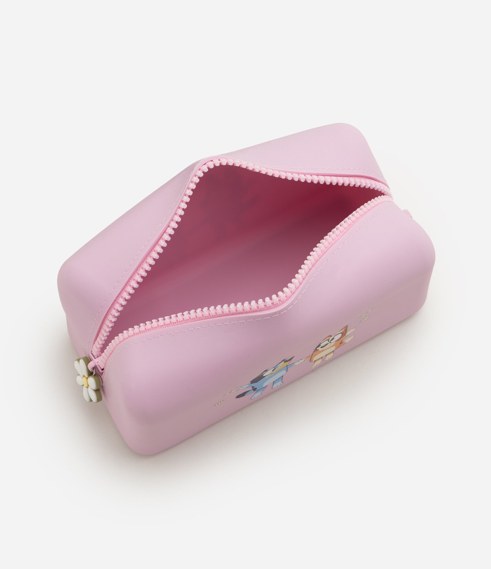 Necessaire Média em Silicone com Estampa Bluey Rosa 3