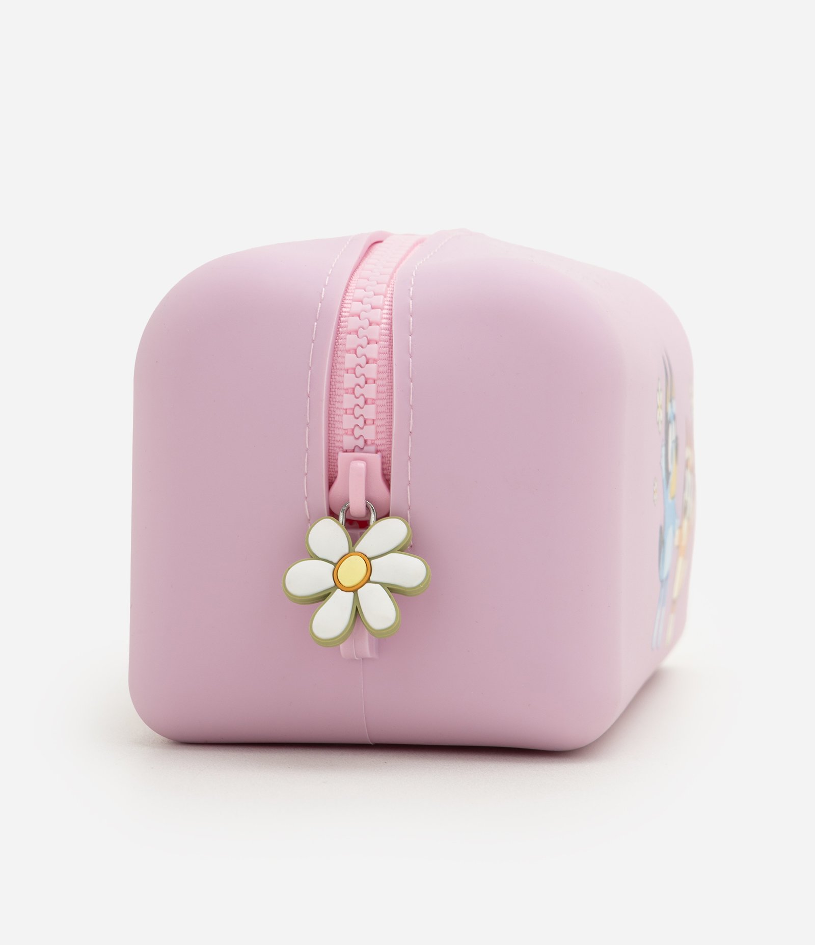 Necessaire Média em Silicone com Estampa Bluey Rosa 4