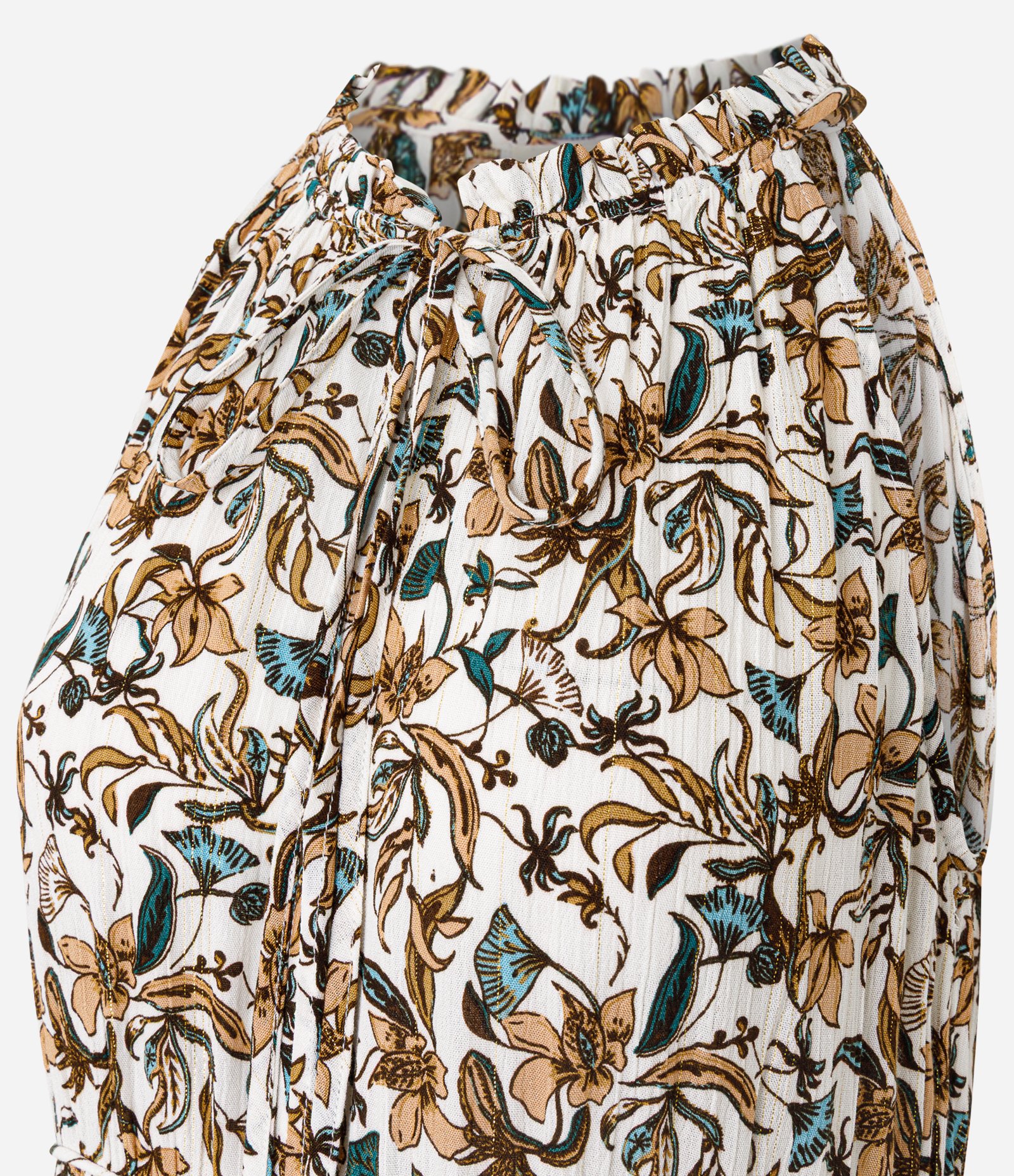 Vestido Longo em Viscose com Estampa Floral Multicores 2