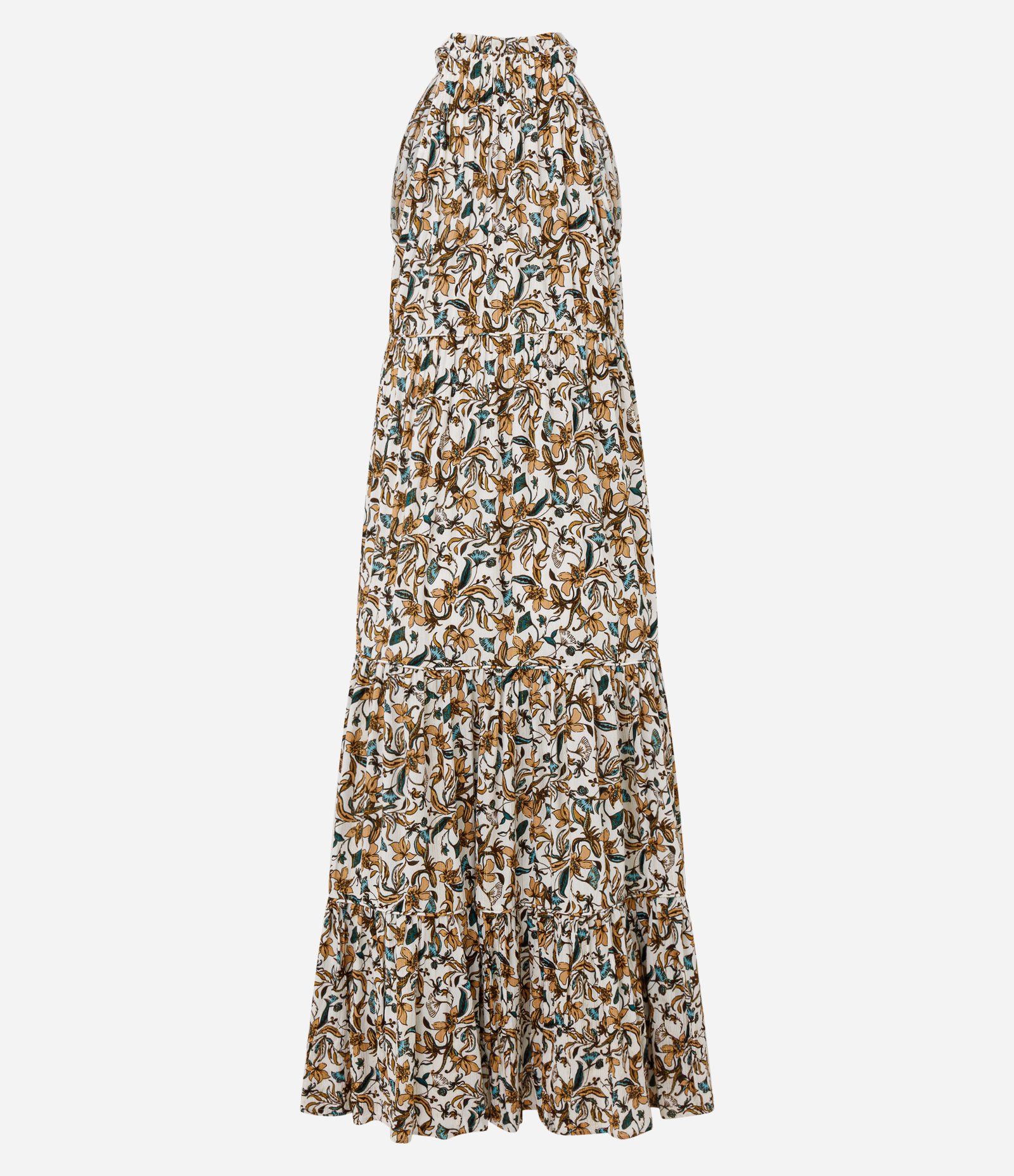 Vestido Longo em Viscose com Estampa Floral Multicores 3