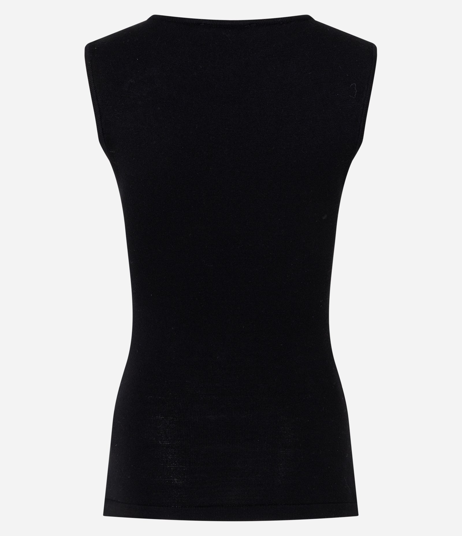 Blusa Alongada em Tricô com Aviamento na Alça Preto 3