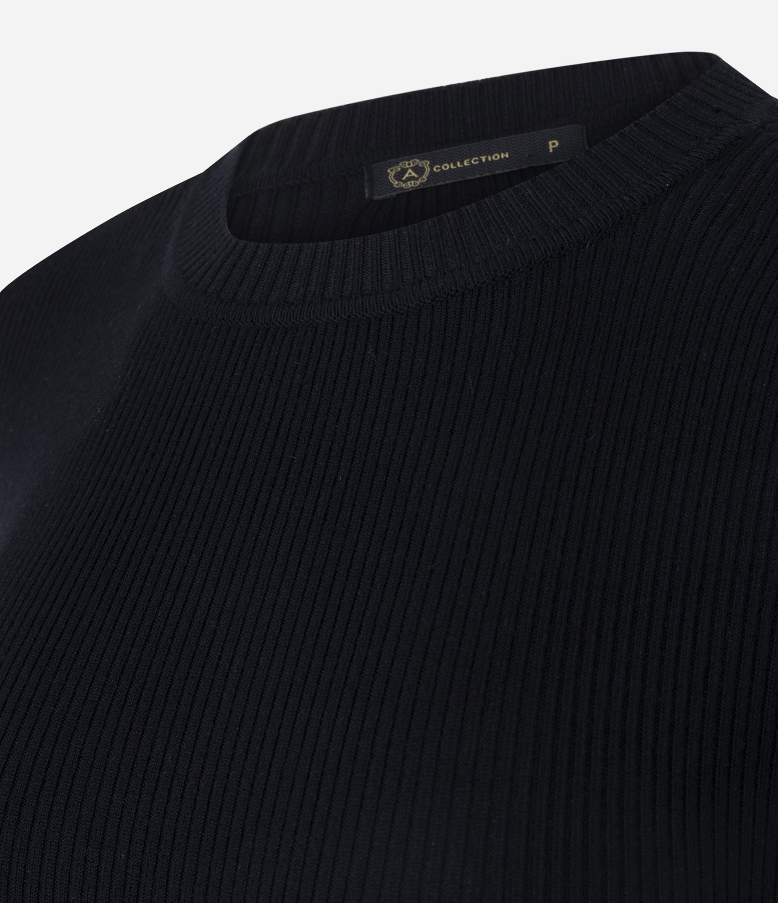 Blusa Regular em Tricô com Lacinho nas Mangas Preto 6