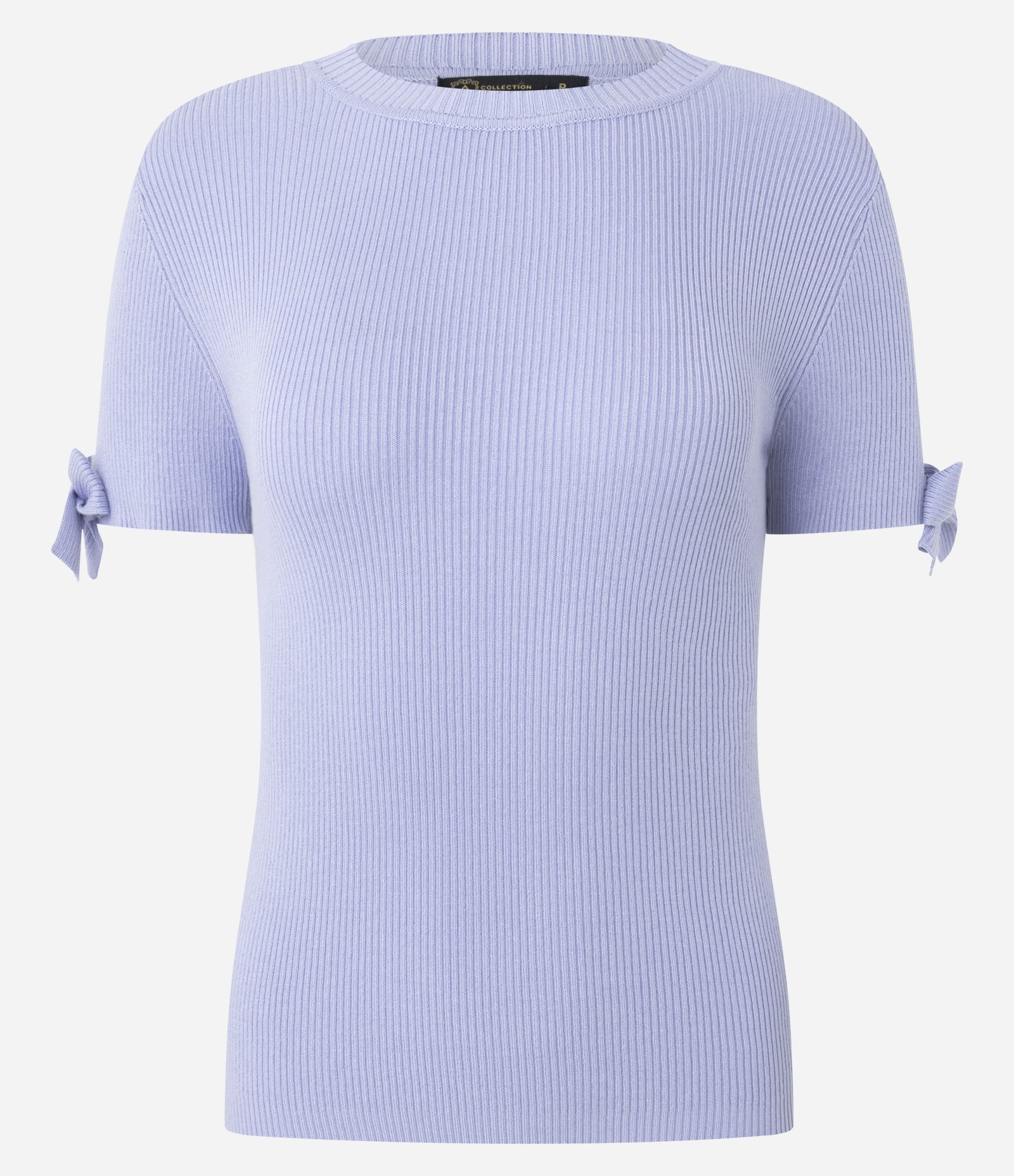 Blusa Regular em Tricô com Lacinho nas Mangas Lilás 6