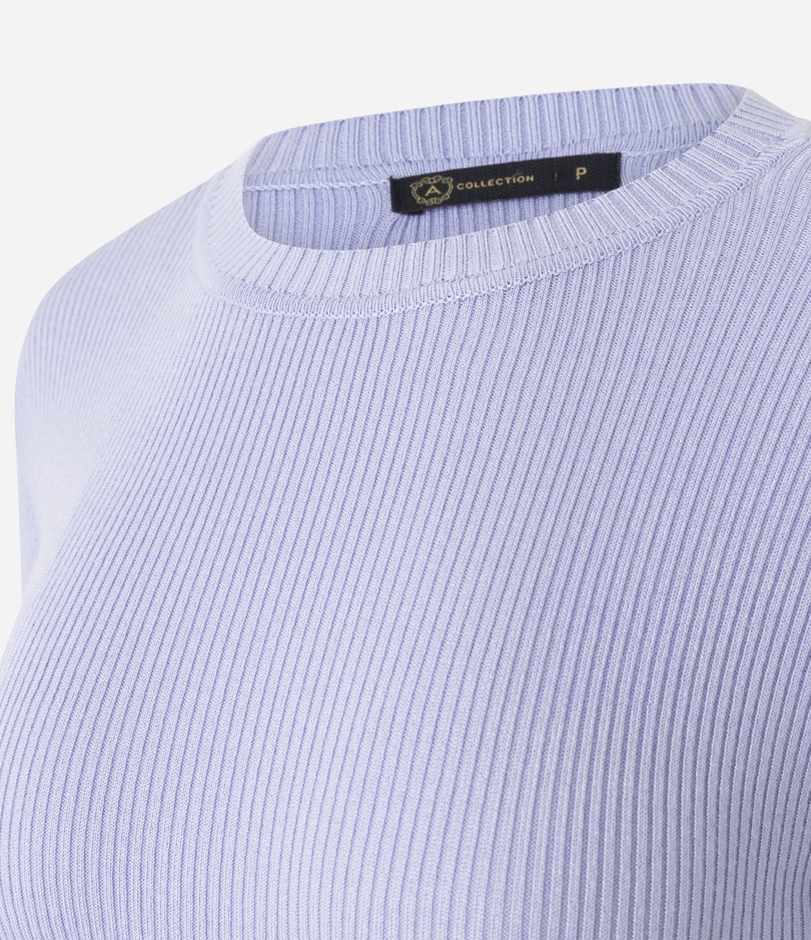 Blusa Regular em Tricô com Lacinho nas Mangas Lilás 7