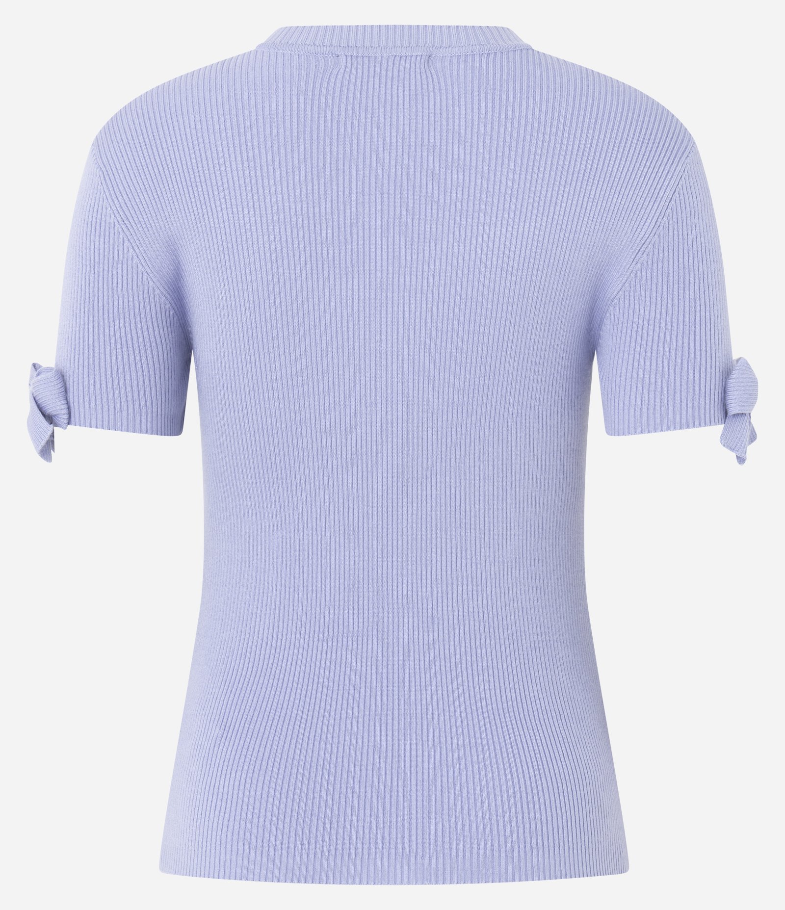 Blusa Regular em Tricô com Lacinho nas Mangas Lilás 9