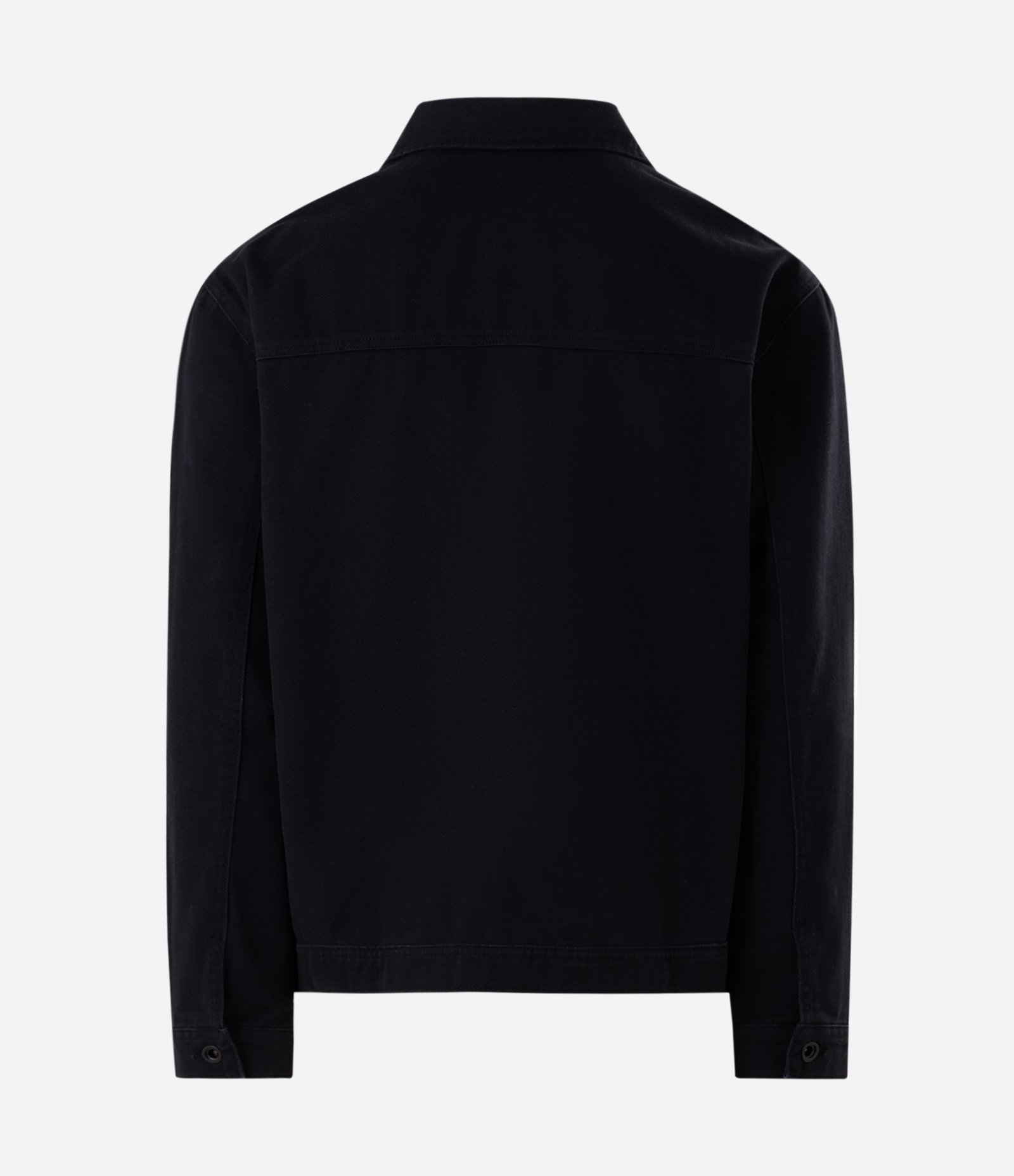 Camisa em Sarja com Bordado Floral Preto 6