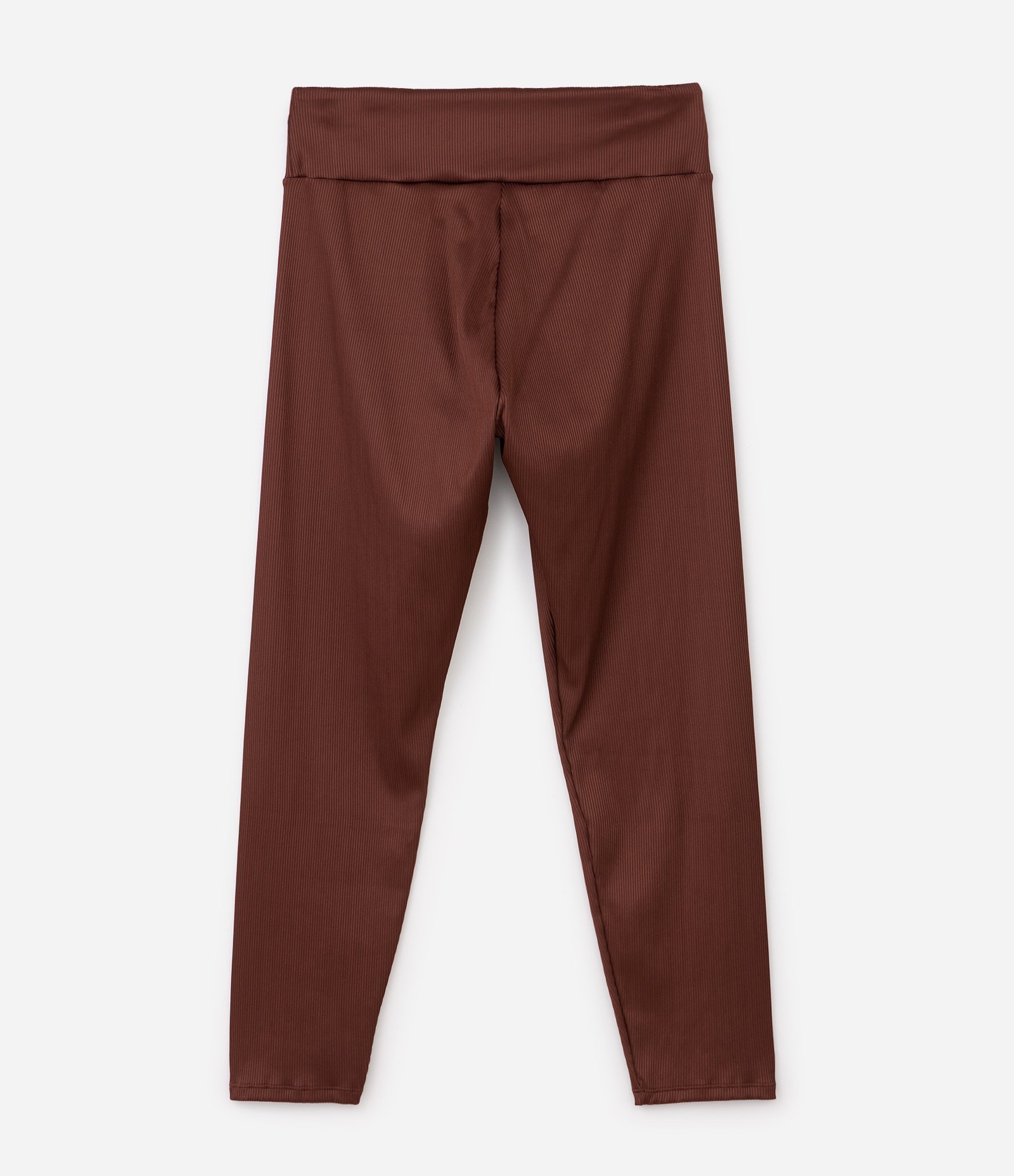 Calça Legging Esportiva em Ribana Curve & Plus Size Marrom 6