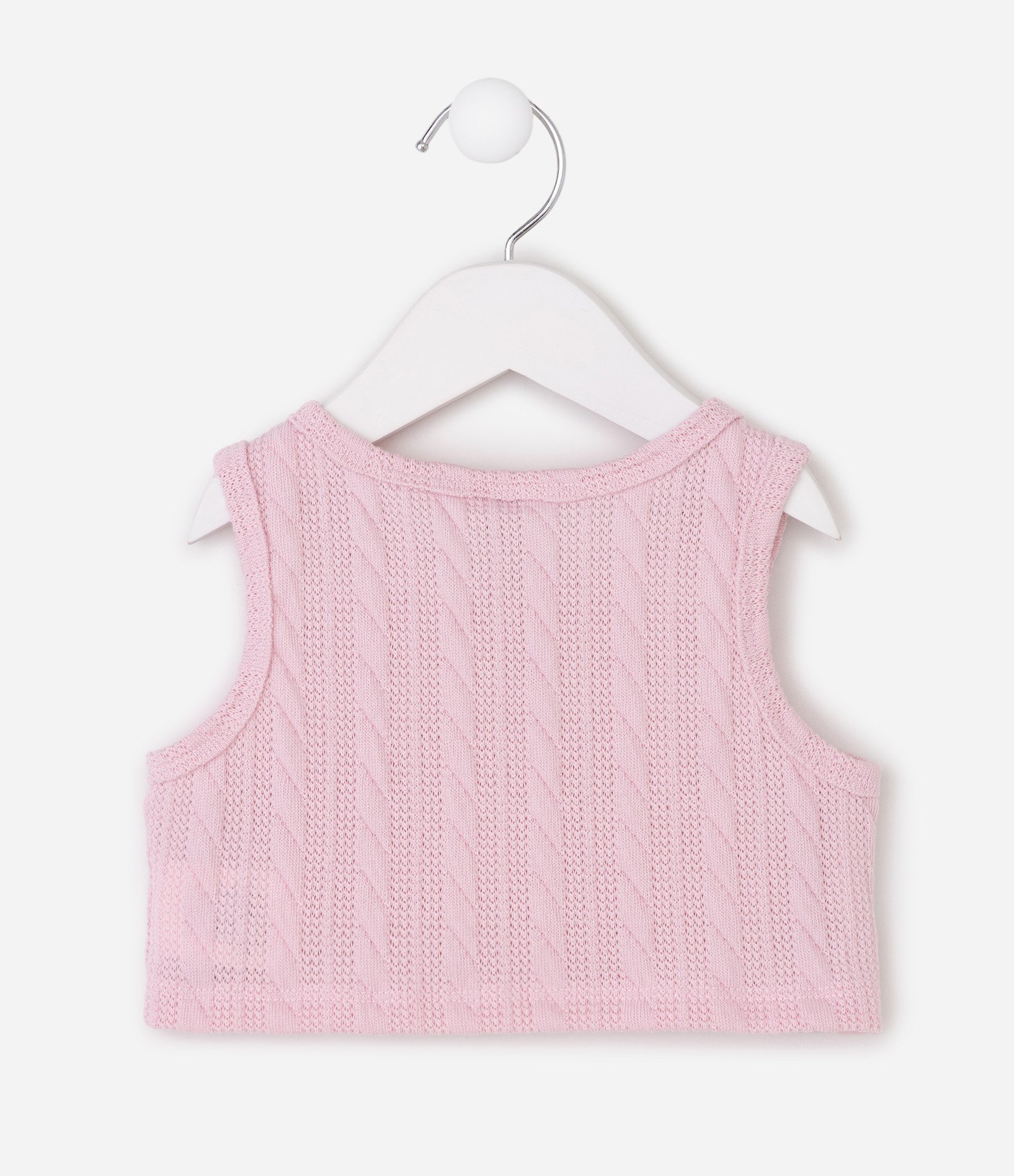 Vestido Infantil Floral com Colete - Tam 0 a 18 Meses Off White 5