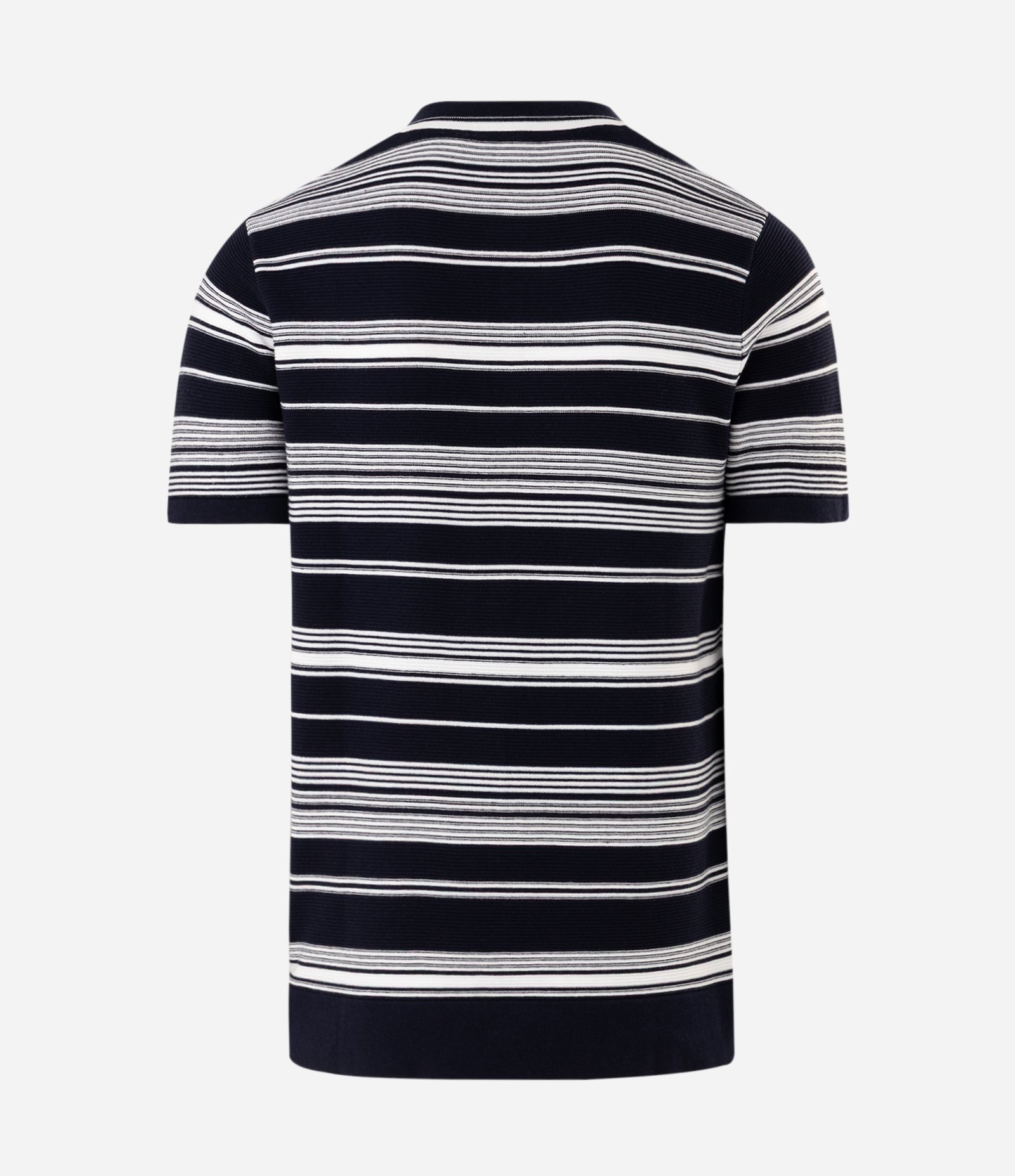 Polo Slim Listrada Tricô Azul 7