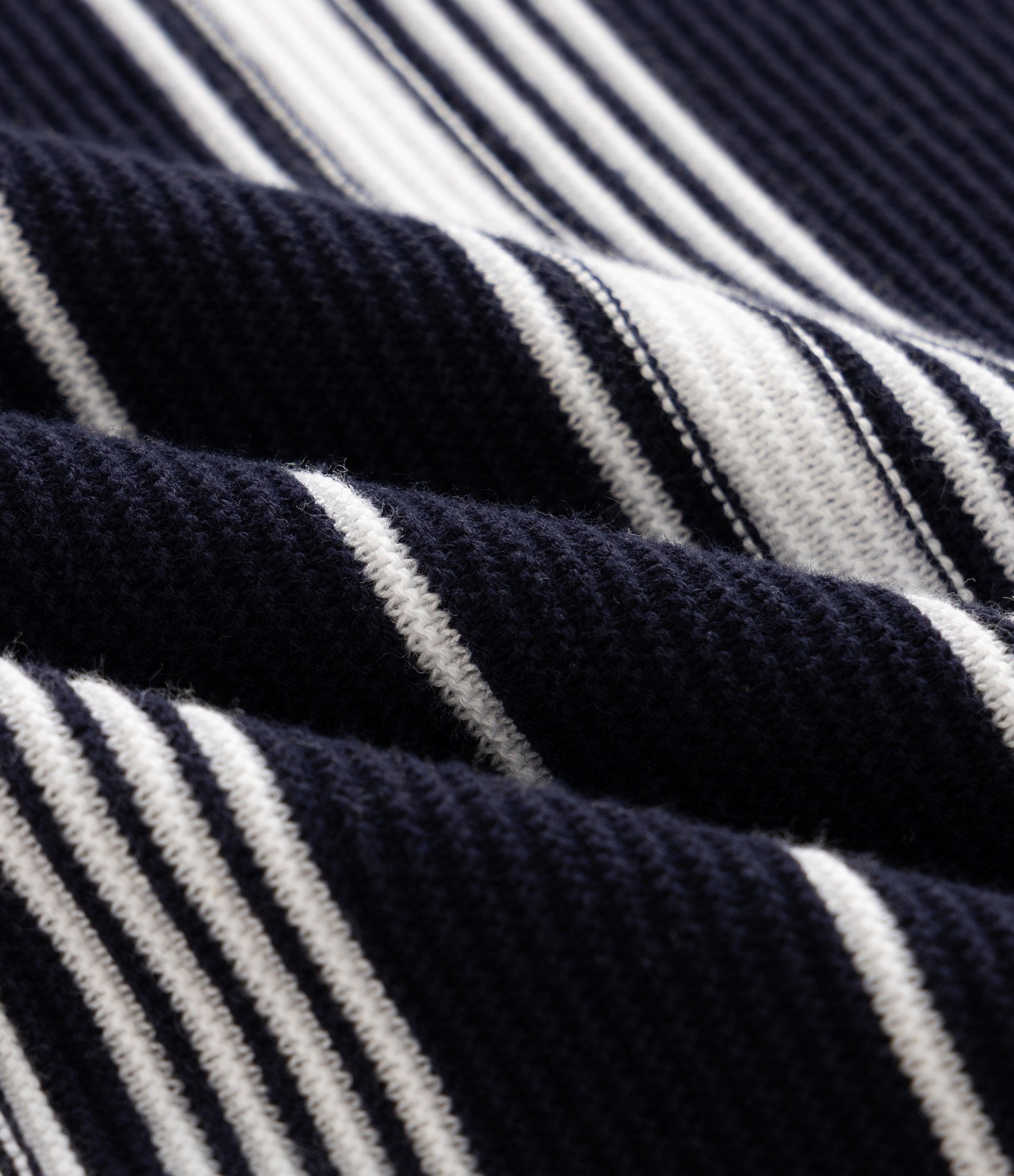 Polo Slim Listrada Tricô Azul 8