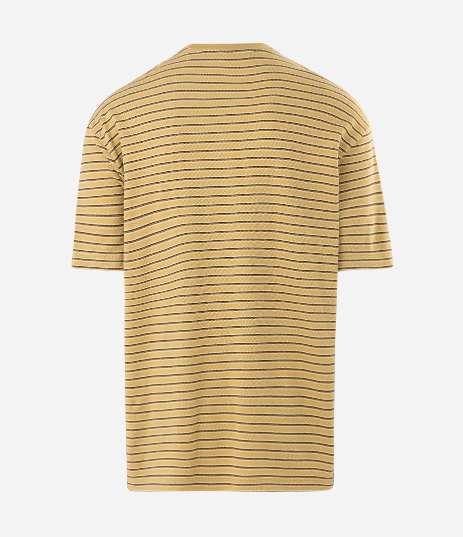 Camiseta Boxy Listrada em Algodão Fio Tinto Amarelo 6