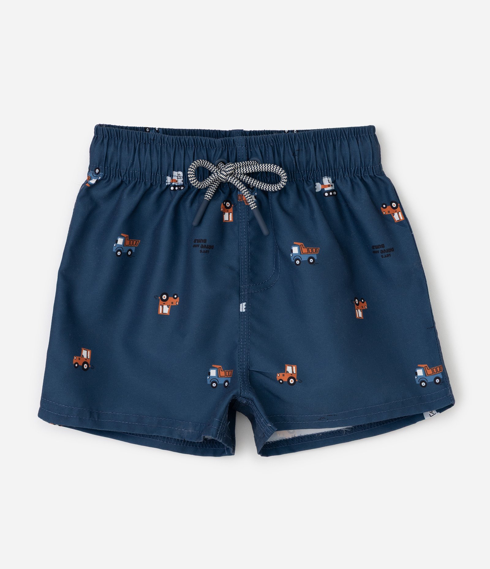 Conjunto Infantil com Estampa Fullprint Carrinhos – Tam 1 a 6 Anos Bege/Azul 6