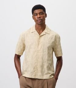 Camisa Boxy Floral Texturizada