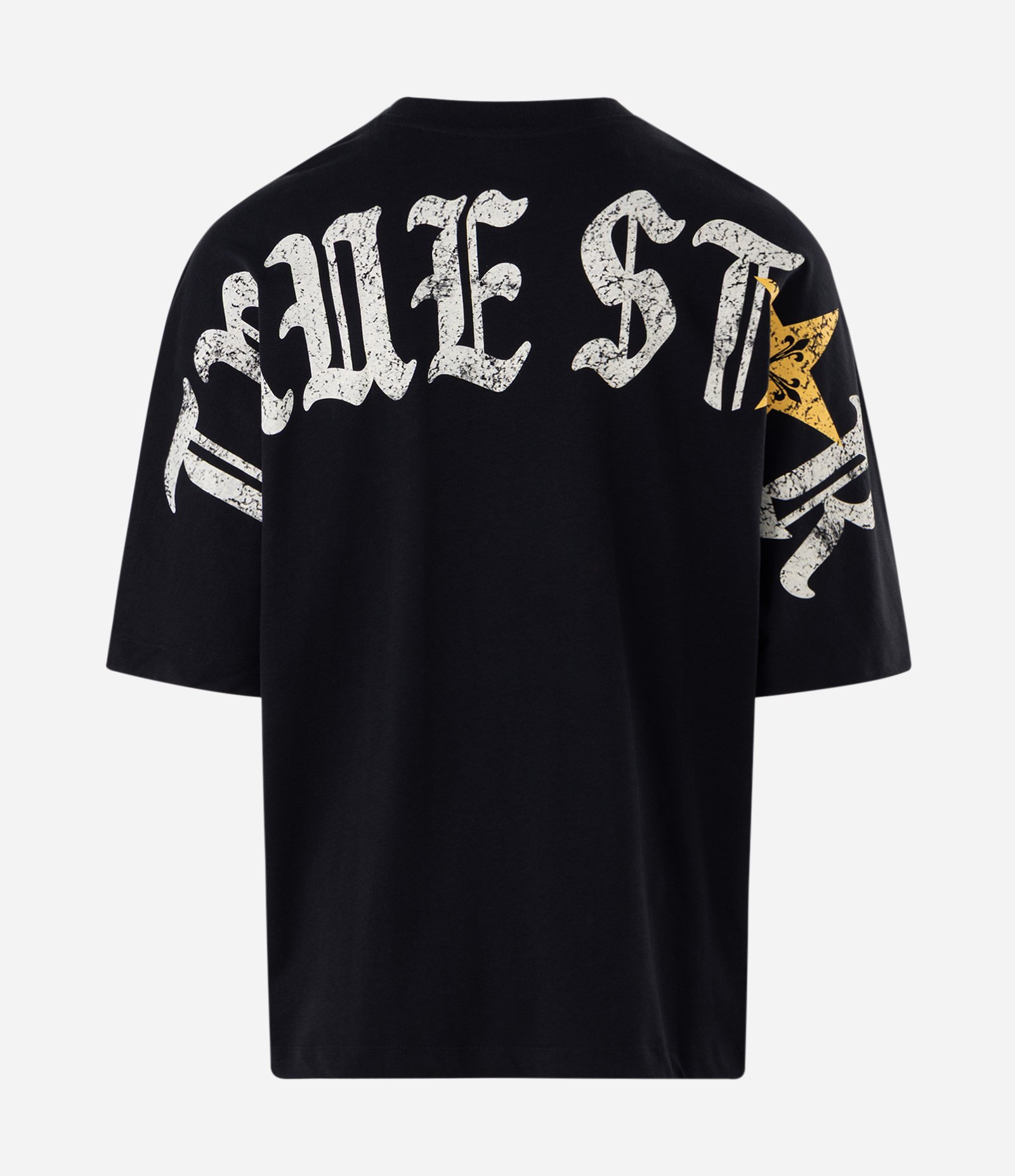 Camiseta Oversized em Algodão com Estampa True Star Preto 5