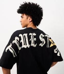 Camiseta Oversized em Algodão com Estampa True Star