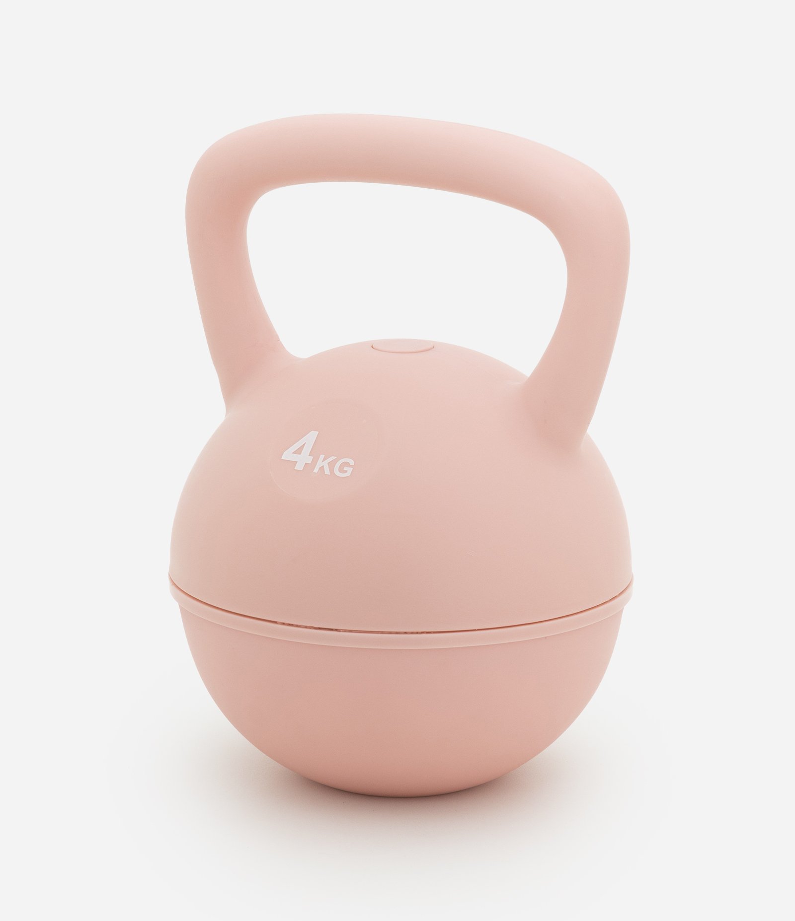Kettlebell Arredondado em Plástico 4kg Rosa 1